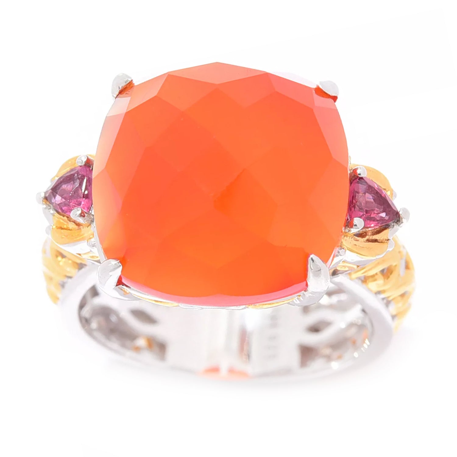 Gems en Vogue Carnelian & Rose Garnet Ring