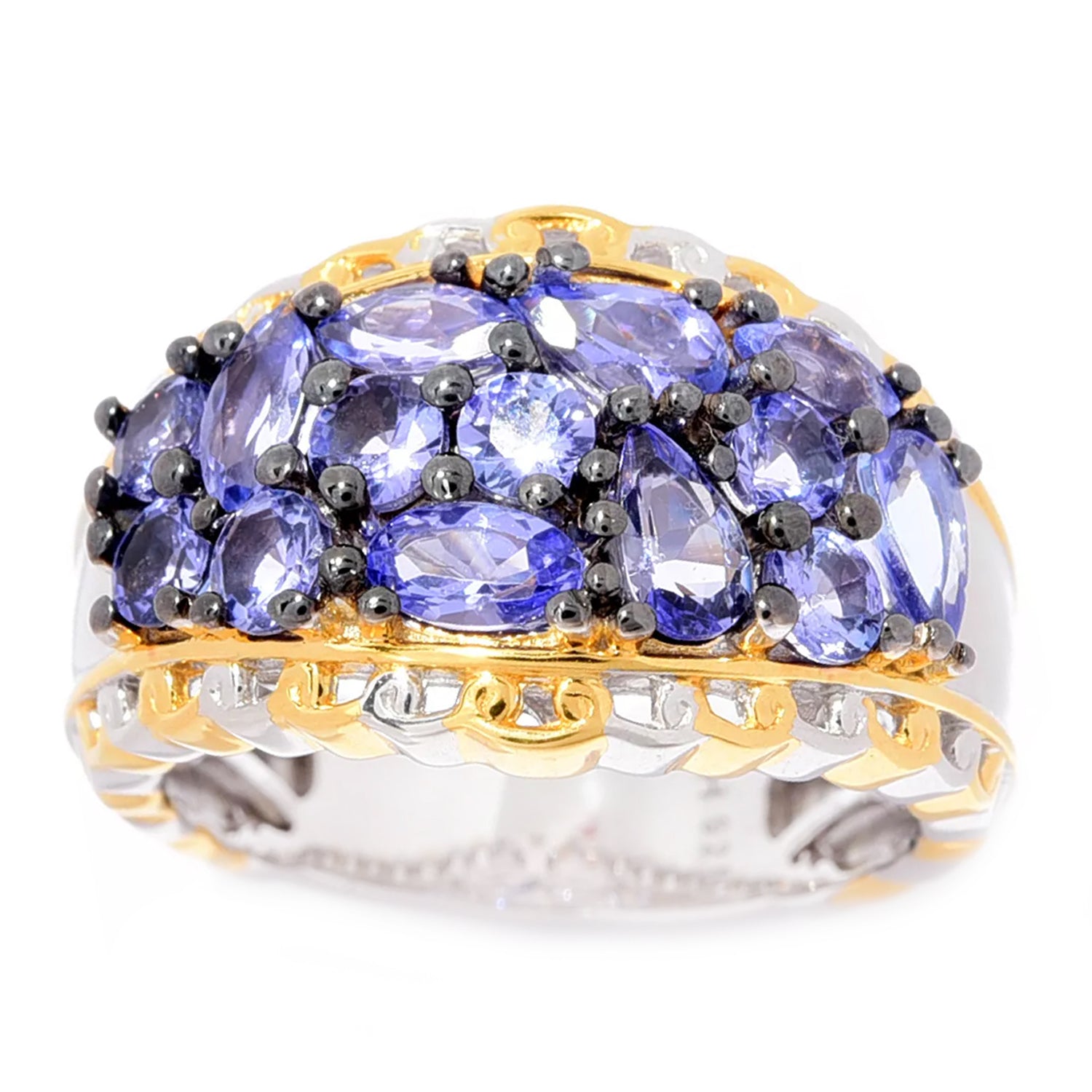 Gems en Vogue 2.17ctw Multi Shape Tanzanite Ring