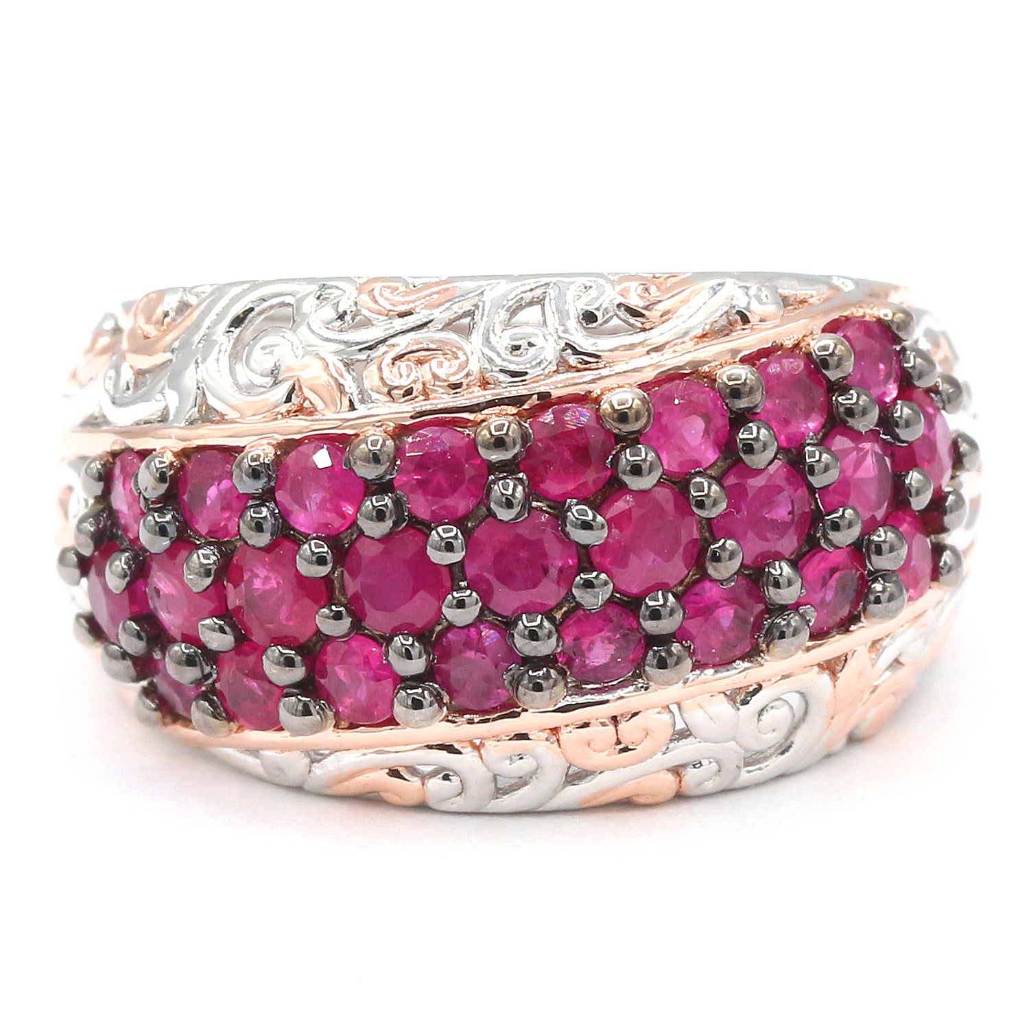 Gems en Vogue 1.62ctw Ruby Filigree Ring