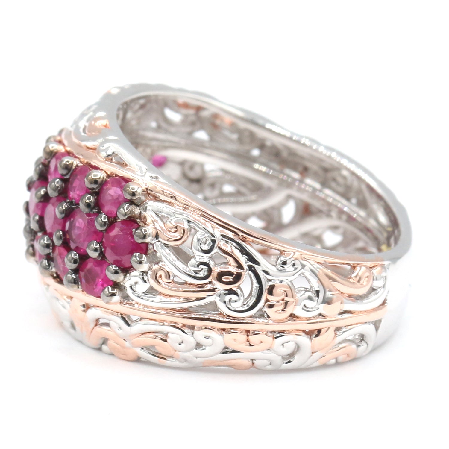 Gems en Vogue 1.62ctw Ruby Filigree Ring