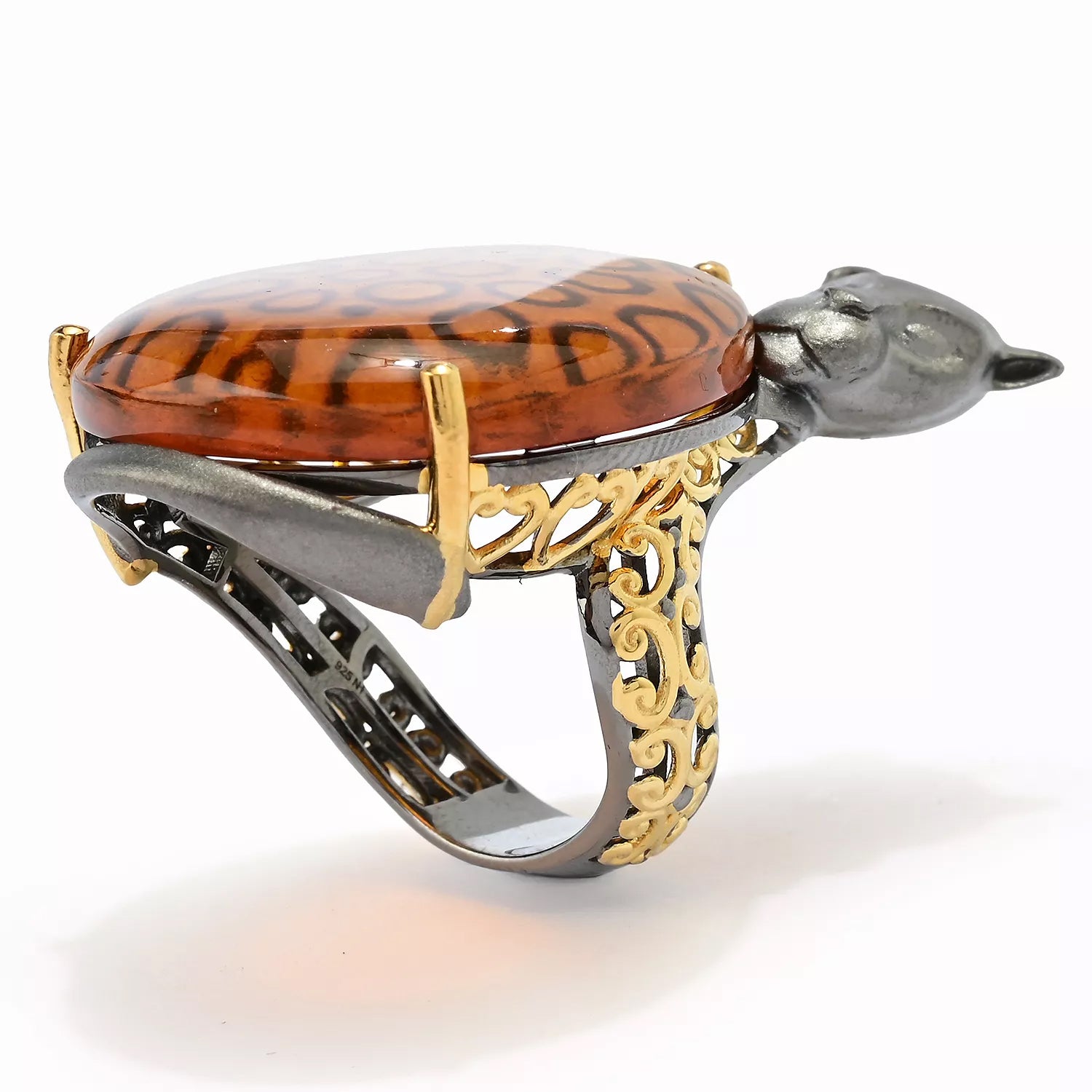 Gems en Vogue Amber Black Panther Ring