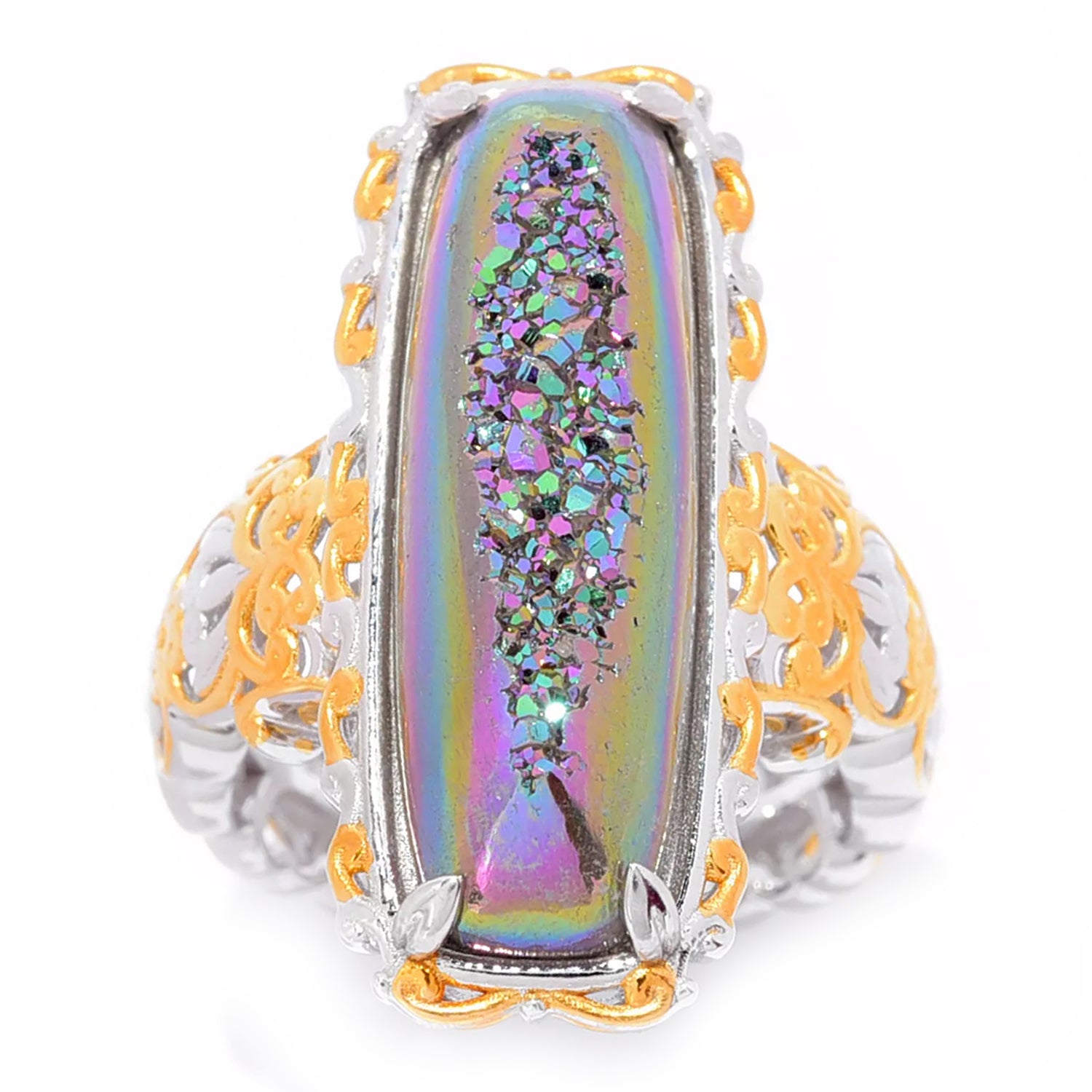 Gems en Vogue Choice of Color Mystic Druzy Ring