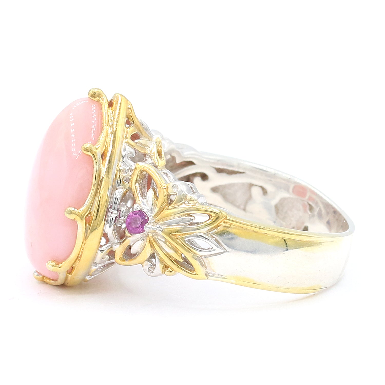 Gems en Vogue Pink Opal & Rhodolite Garnet Ring