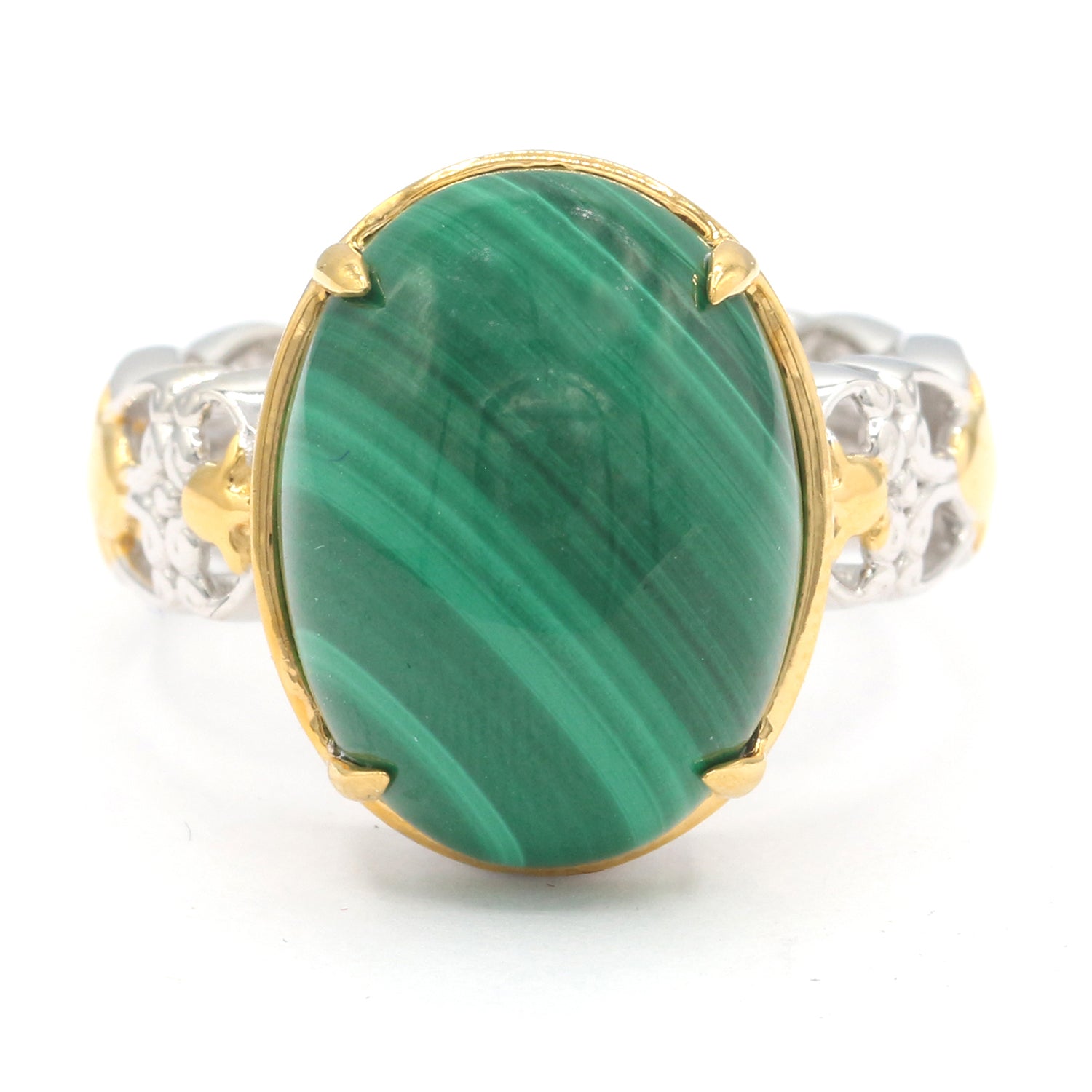 Gems en Vogue Oval Malachite Ring