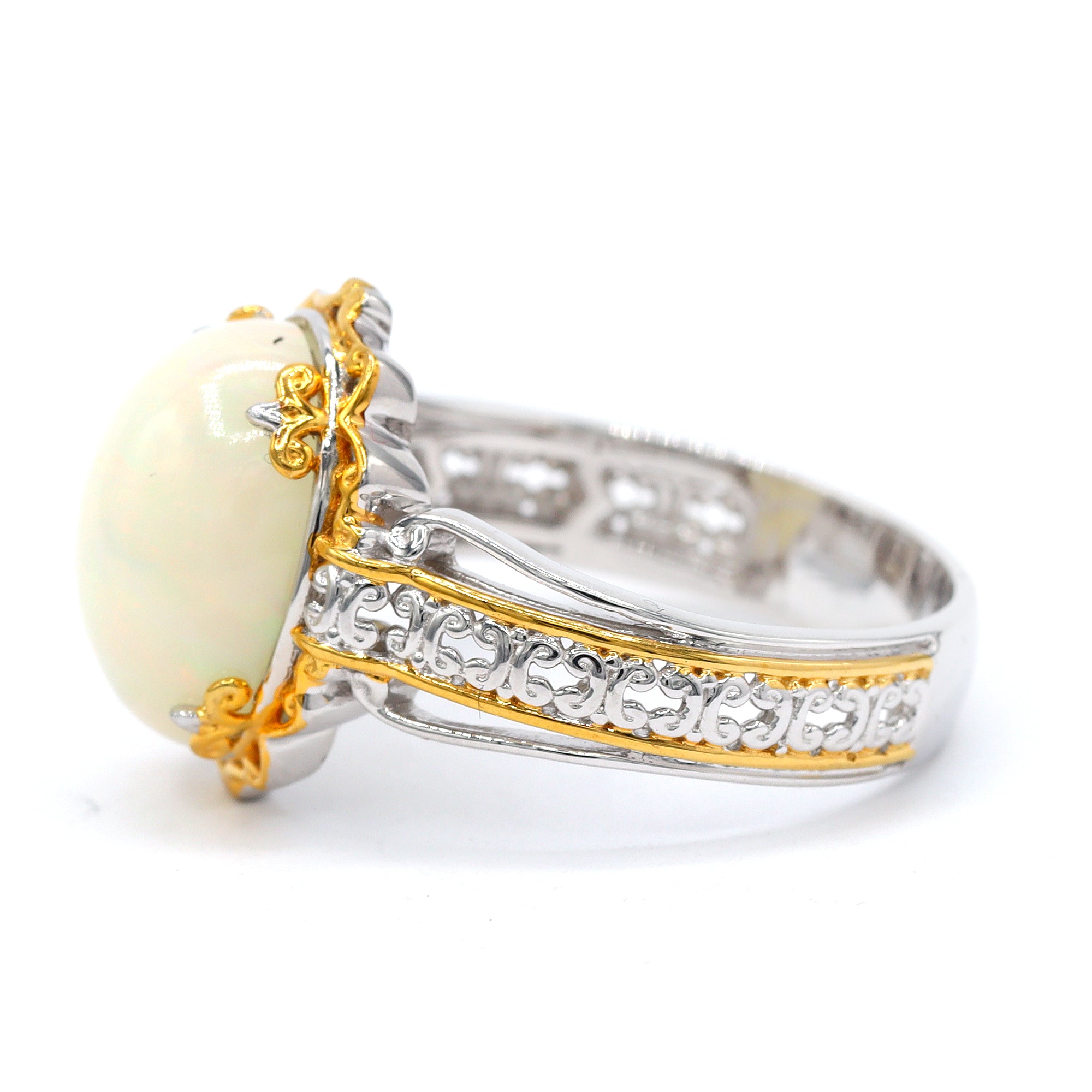 Gems en Vogue 24K Palladium Silver Ethiopian Opal Ring