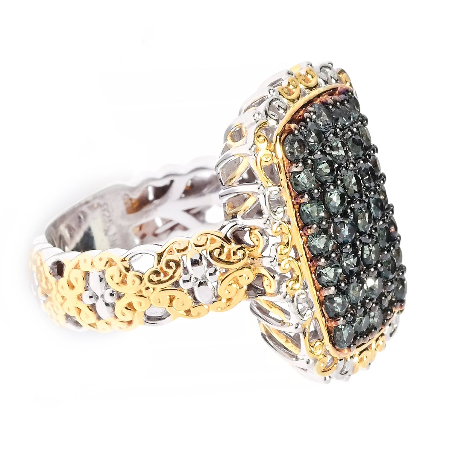 Gems en Vogue 1.47ctw Bekily Color Change Garnet Cluster Ring