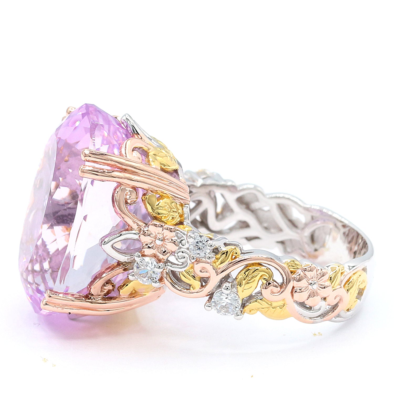 Limited Edition Gems en Vogue Luxe, One-of-a-Kind 26.12ctw Kunzite & White Zircon Ring