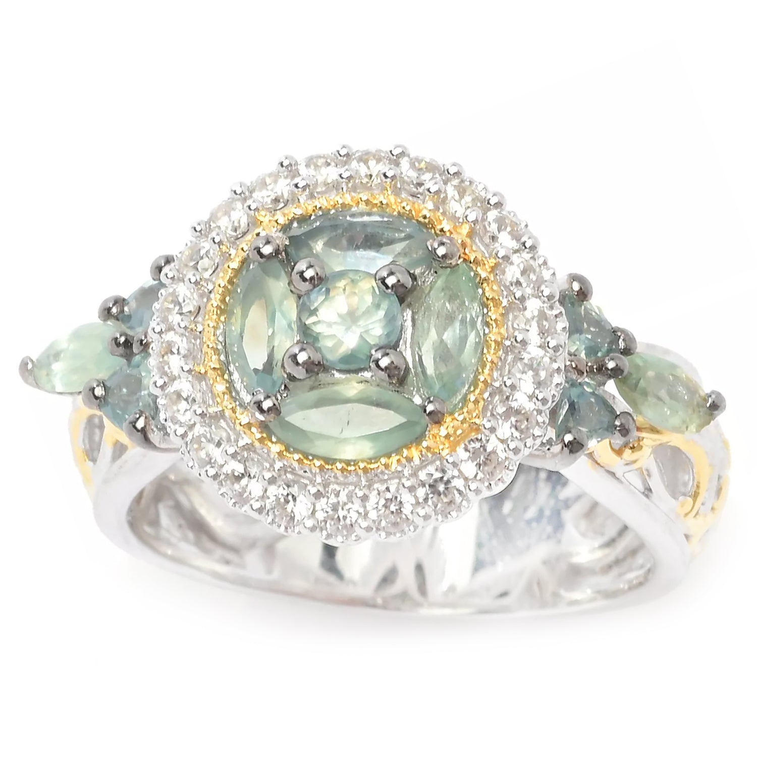 Gems en Vogue 1.68ctw Alexandrite & White Zircon Ring