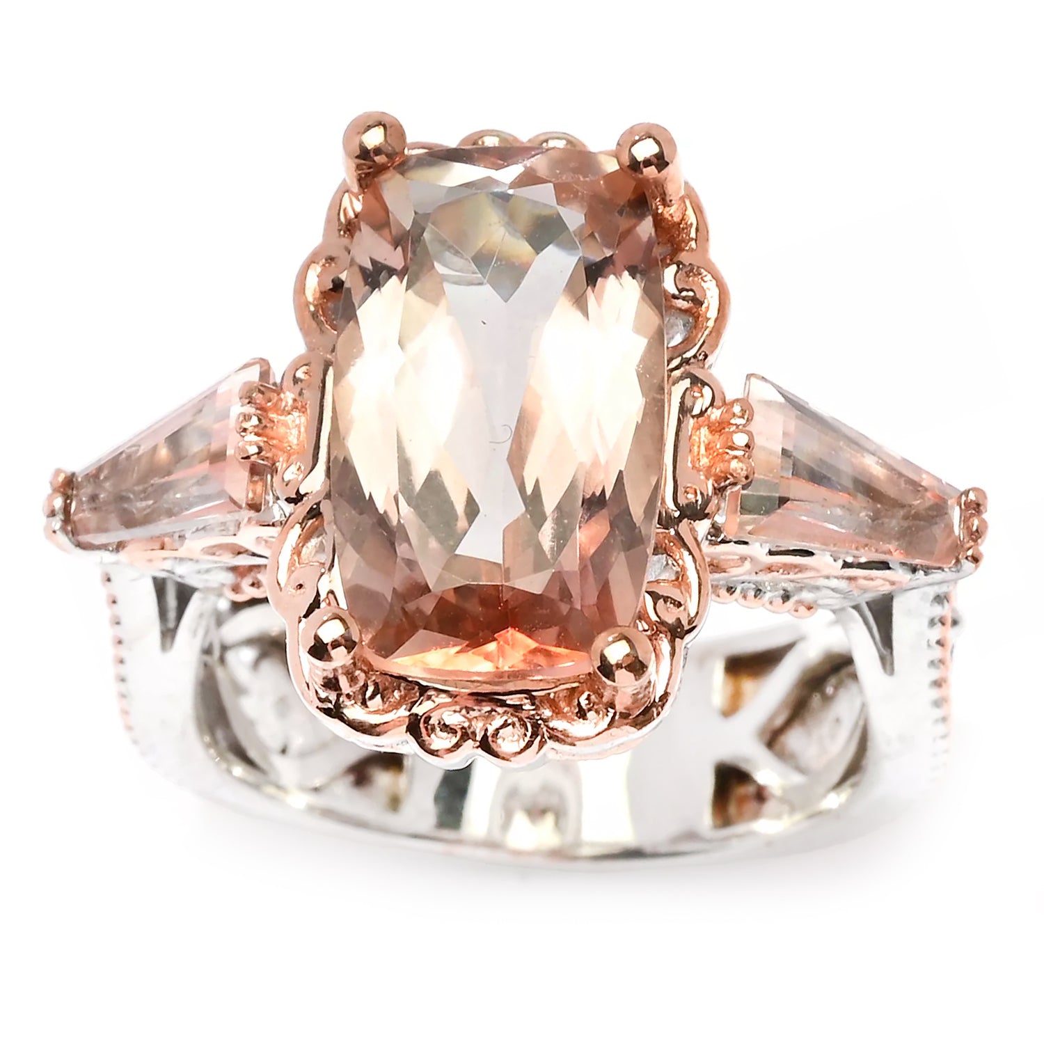 Gems en Vogue 4.94ctw Morganite Color Topaz Ring