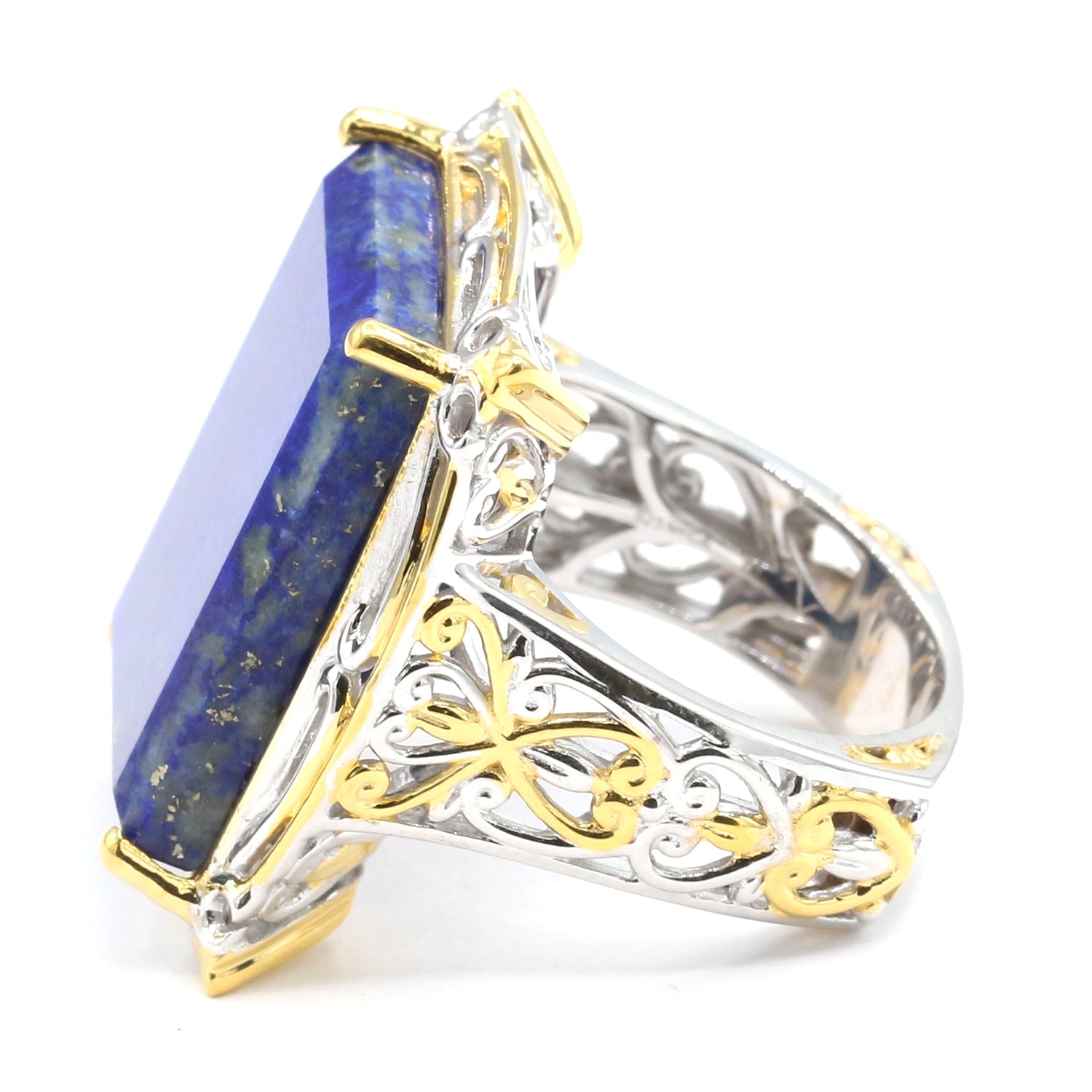 Gems en Vogue Flat Cabochon Lapis Ring