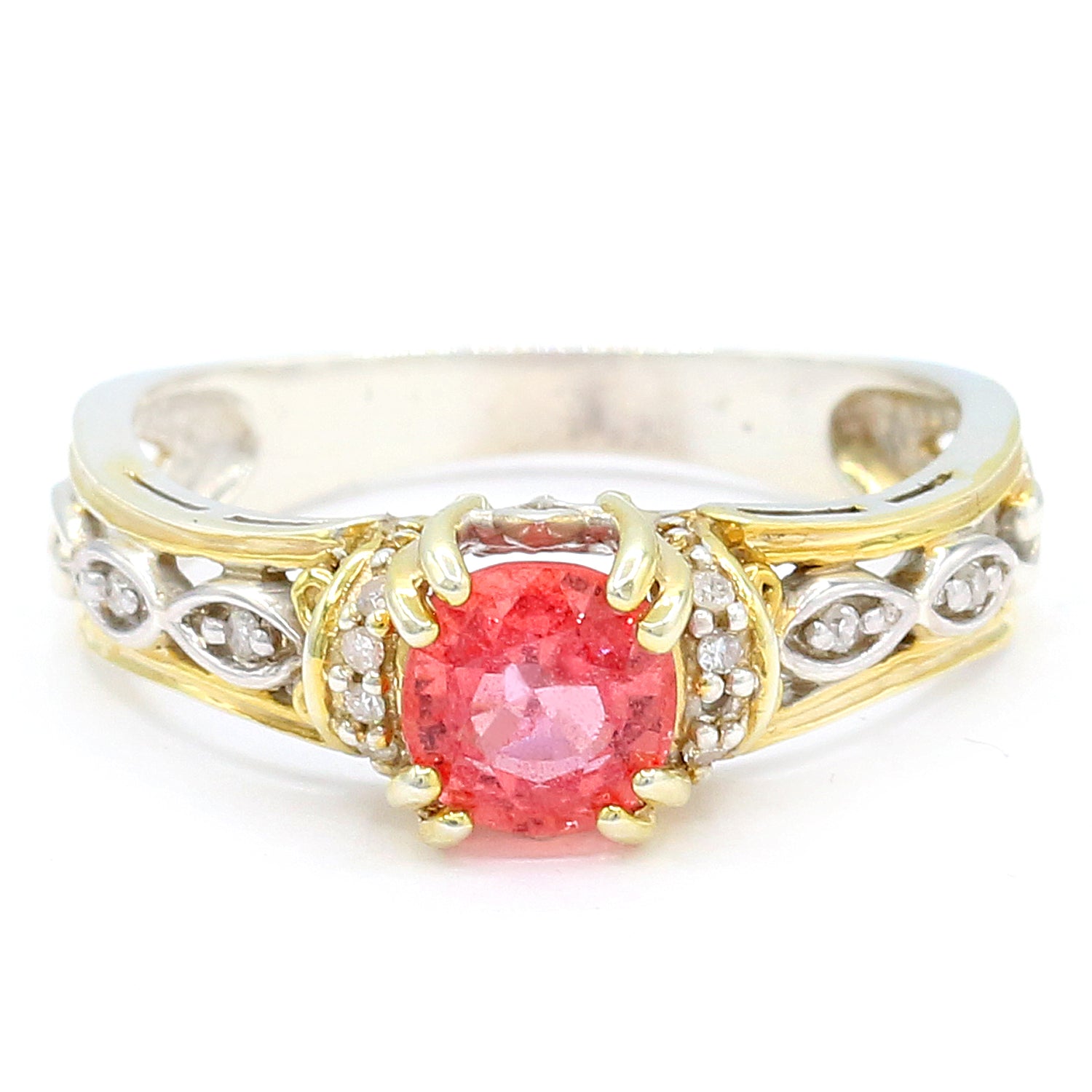 Michael's Original One-of-a-Kind 1.18ctw Padparadscha Sapphire & Diamond Ring