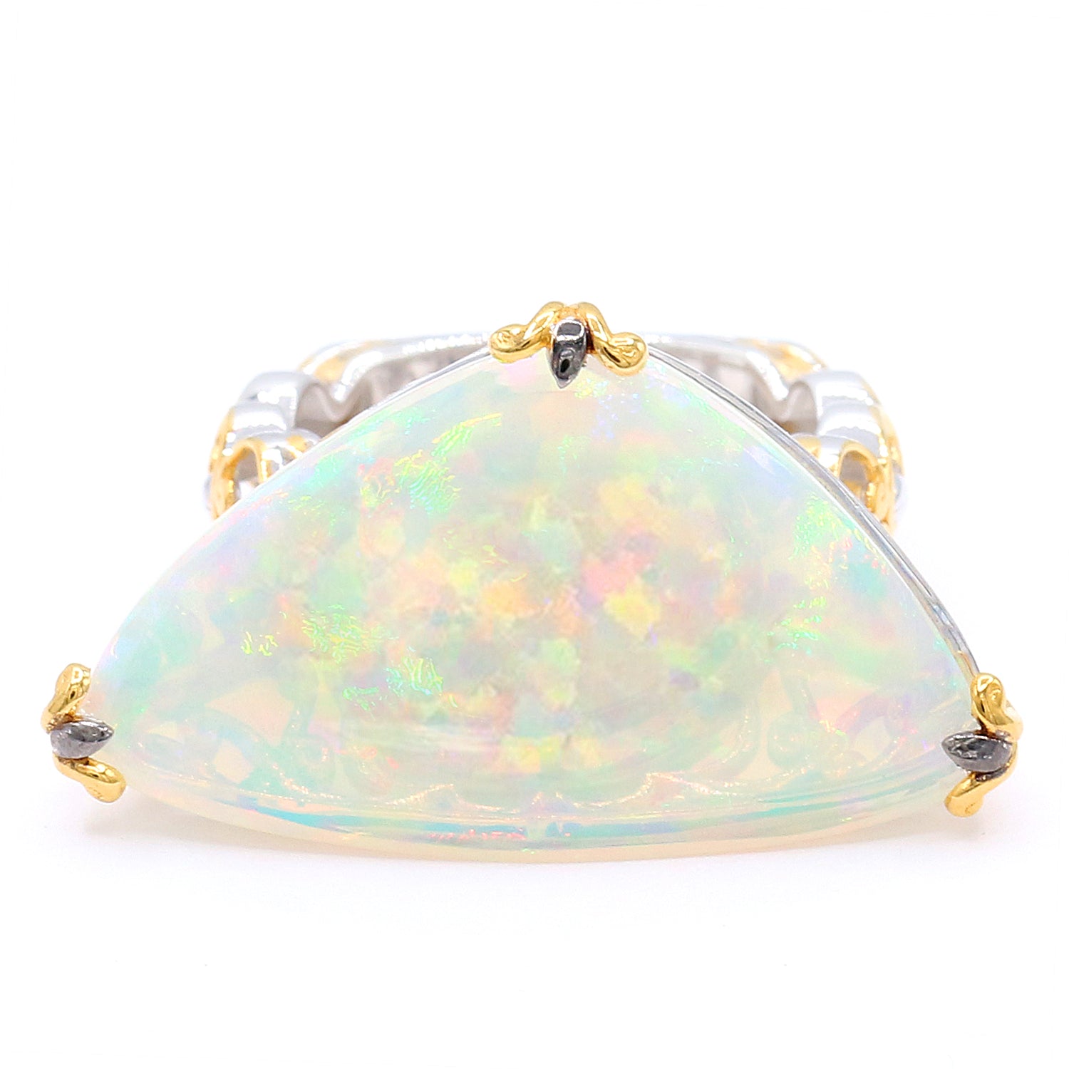 Limited Edition Gems en Vogue Luxe One-of-a-Kind 10.73ctw Trillion Ethiopian Opal Ring