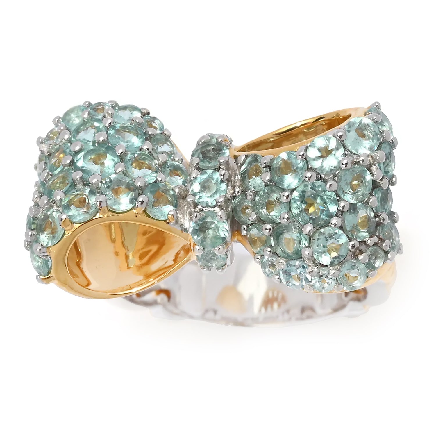 Gems en Vogue 5.18ctw Dauphin Apatite Bow Ring