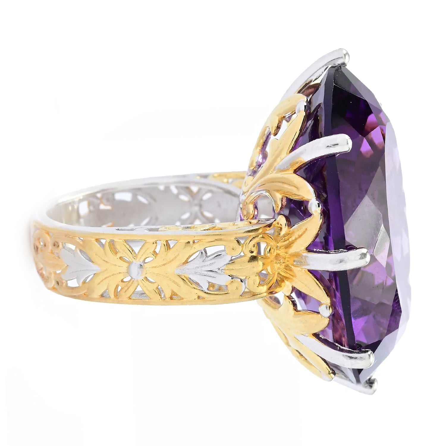 Gems en Vogue 45.00ctw Tanzanian Amethyst Honker Ring