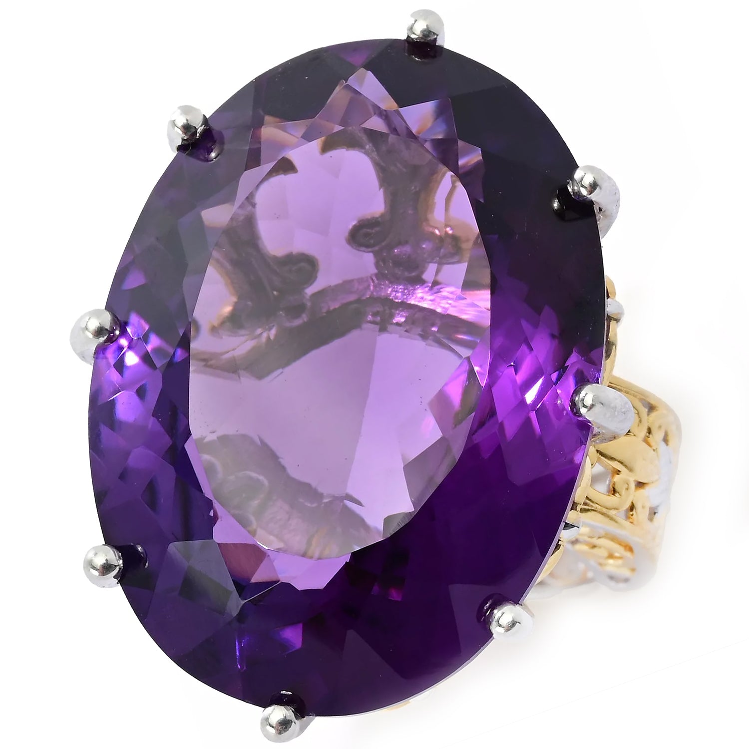 Gems en Vogue 45.00ctw Tanzanian Amethyst Honker Ring