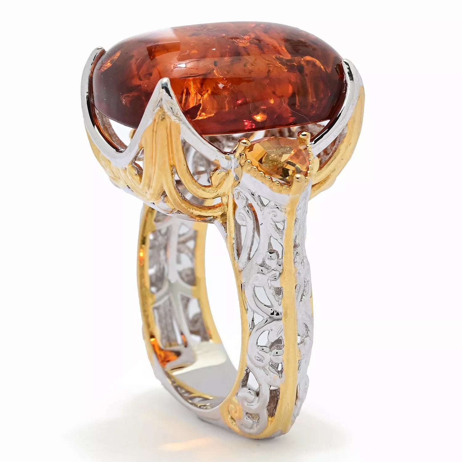 Gems en Vogue Amber & Citrine Ring