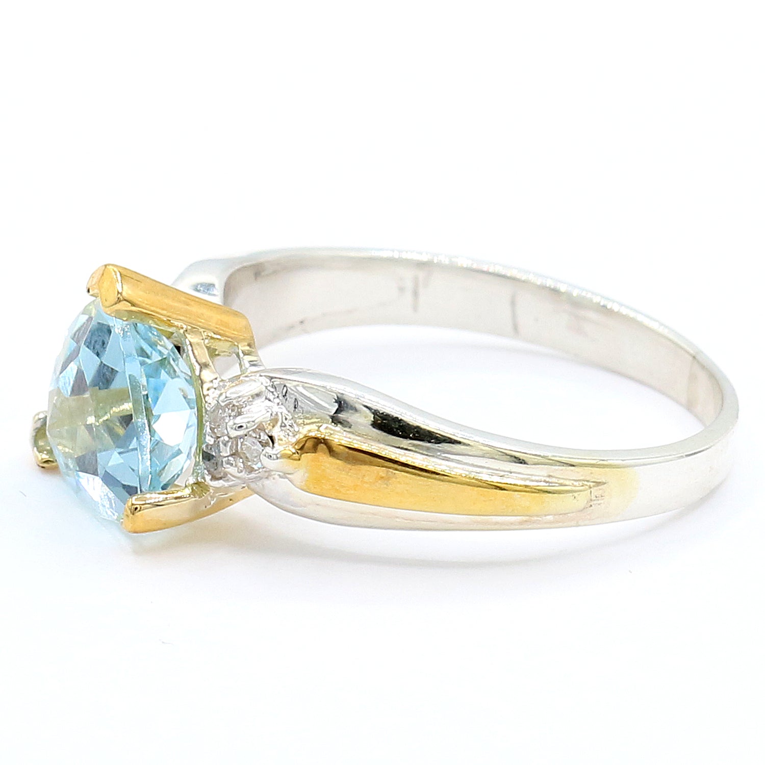 Michael's Originals One-of-a-kind 1.19ctw Trillion Aquamarine & Diamond Ring