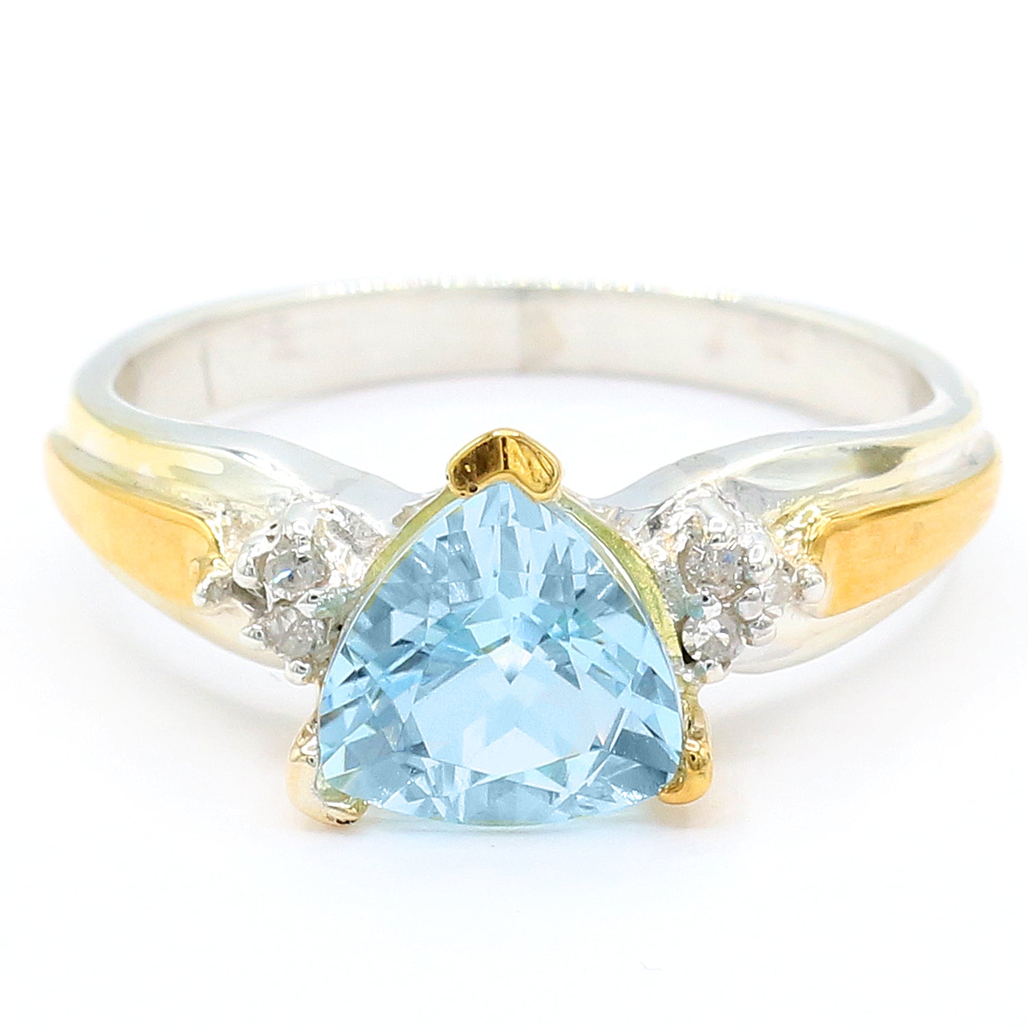 Michael's Originals One-of-a-kind 1.19ctw Trillion Aquamarine & Diamond Ring