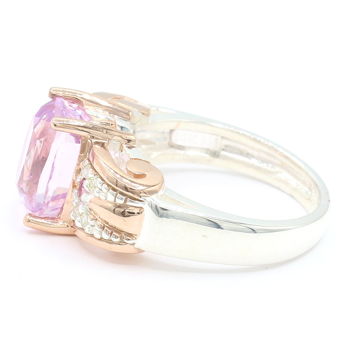 Michael's Originals One-of-a-kind 4.24ctw Kunzite, Pink Tourmaline & Diamond Ring