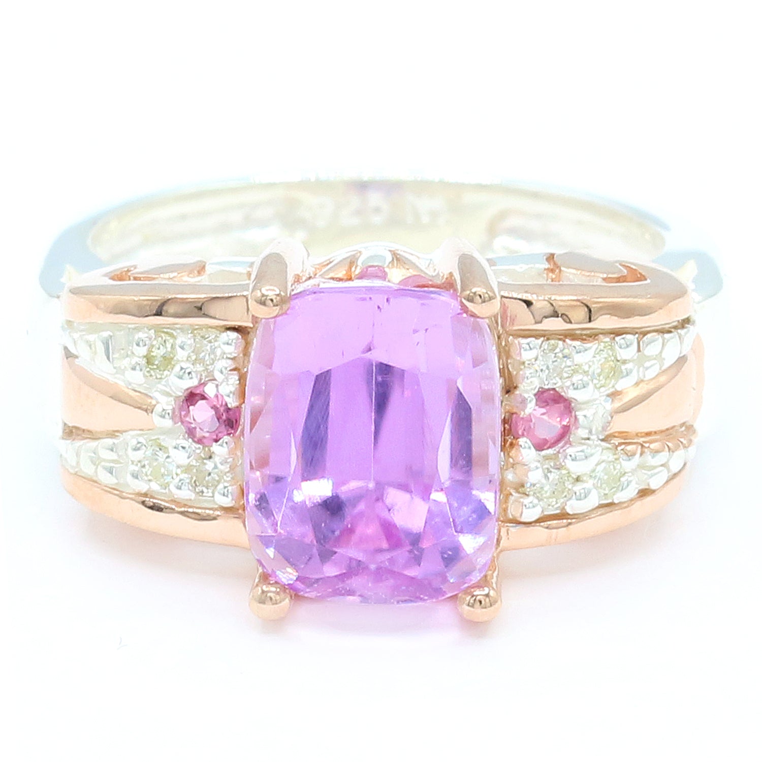 Michael's Originals One-of-a-kind 4.24ctw Kunzite, Pink Tourmaline & Diamond Ring