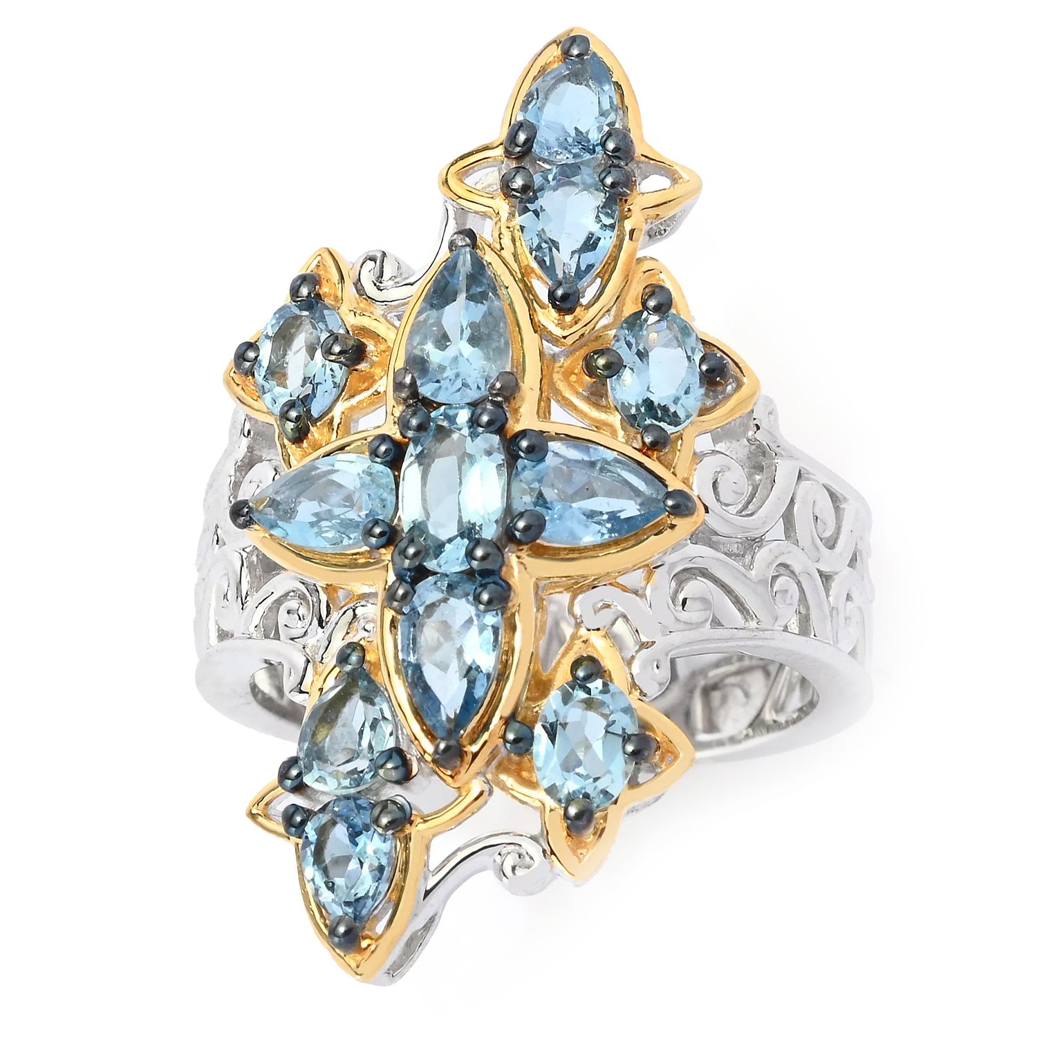 Gems en Vogue 1.72ctw Tanzanian Aquamarine Ring