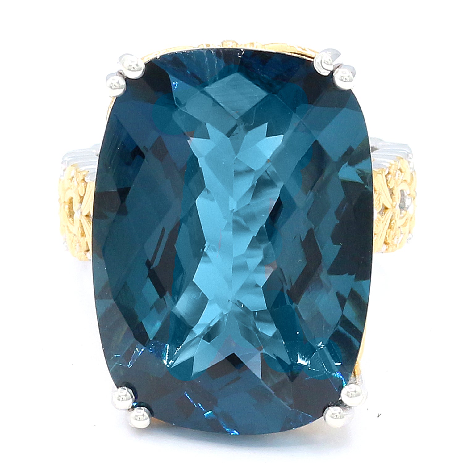 Limited Edition Gems en Vogue One-of-a-Kind 34.38ctw London Blue Topaz Honker Ring