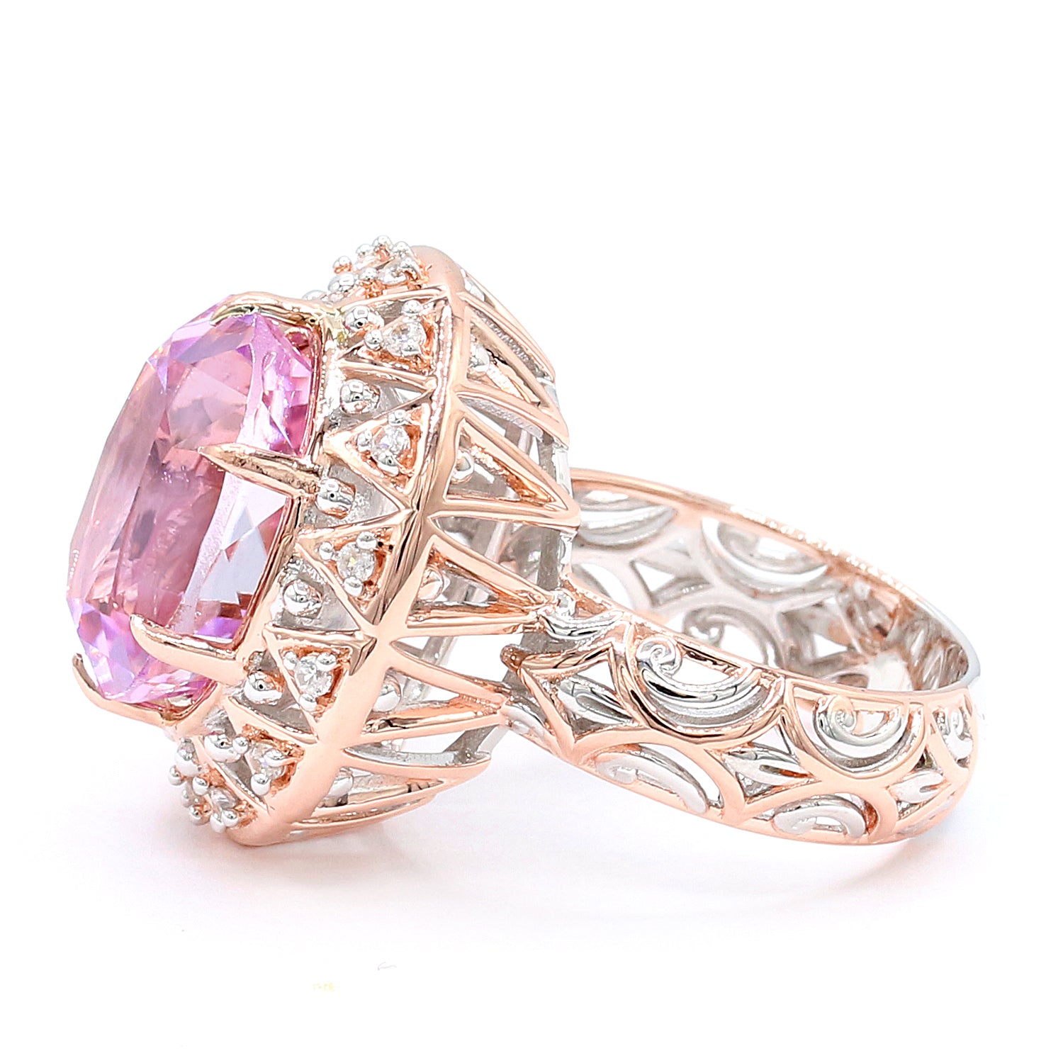 Limited Edition Gems en Vogue Luxe, One-of-a-Kind 15.12ctw Kunzite & White Zircon Ring