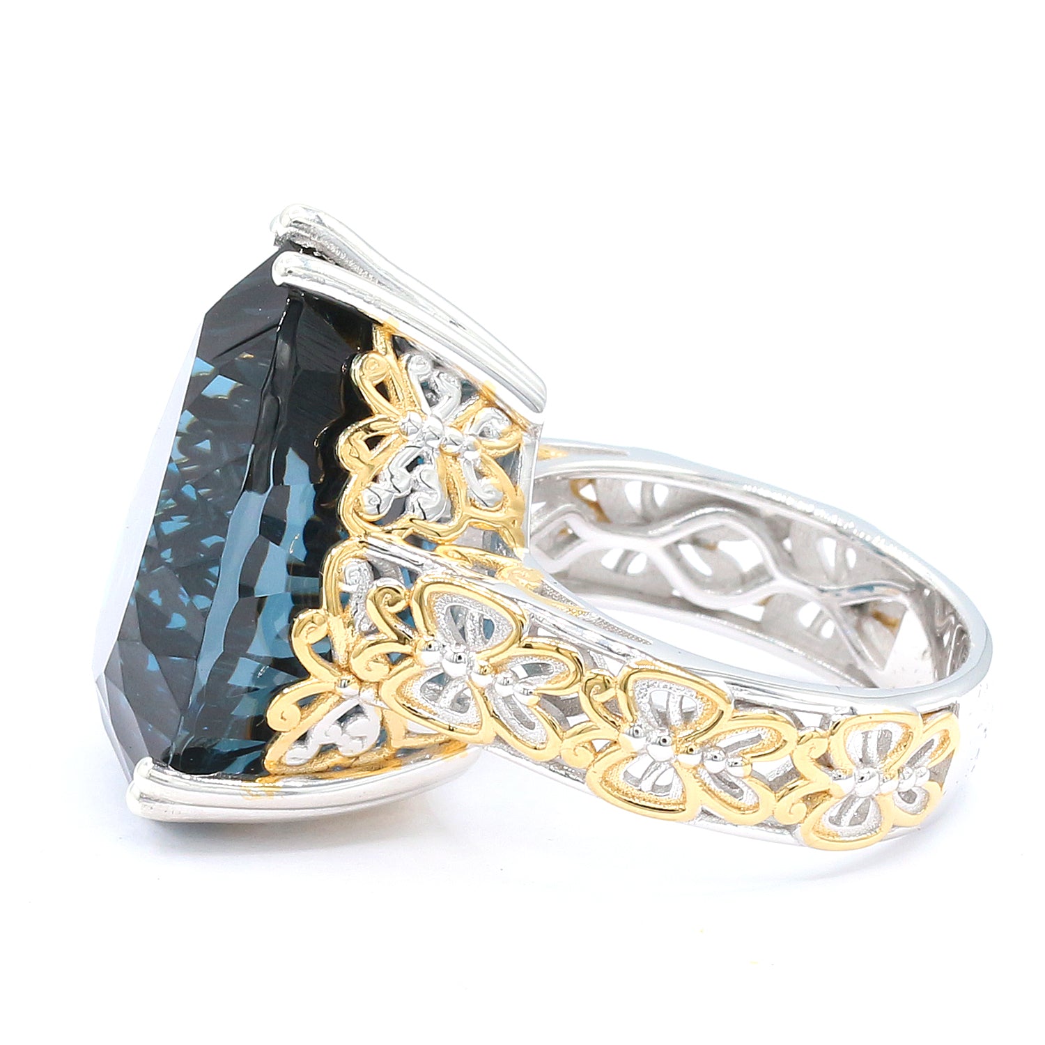 Limited Edition Gems en Vogue One-of-a-Kind 32.20ctw Imperial London Blue Topaz Honker Ring