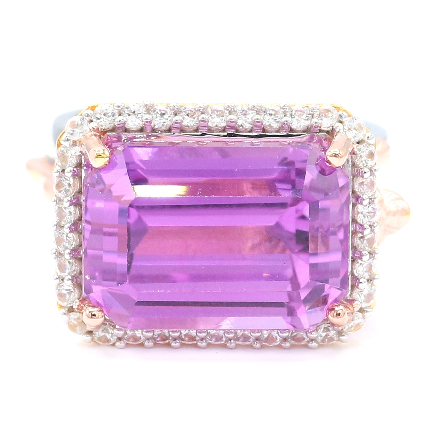 Limited Edition Gems en Vogue Luxe, 17.02ctw Kunzite & White Zircon Griffin Ring