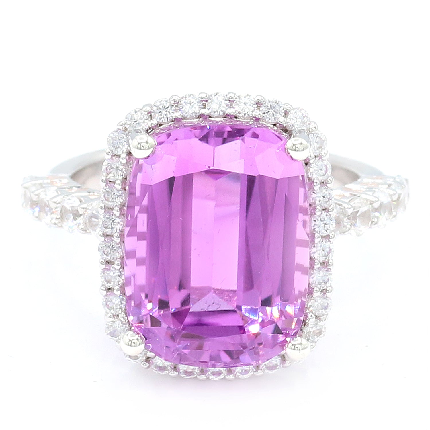 Limited Edition Gems en Vogue Luxe, One-of-a-Kind 13.45ctw Kunzite & White Zircon Ring