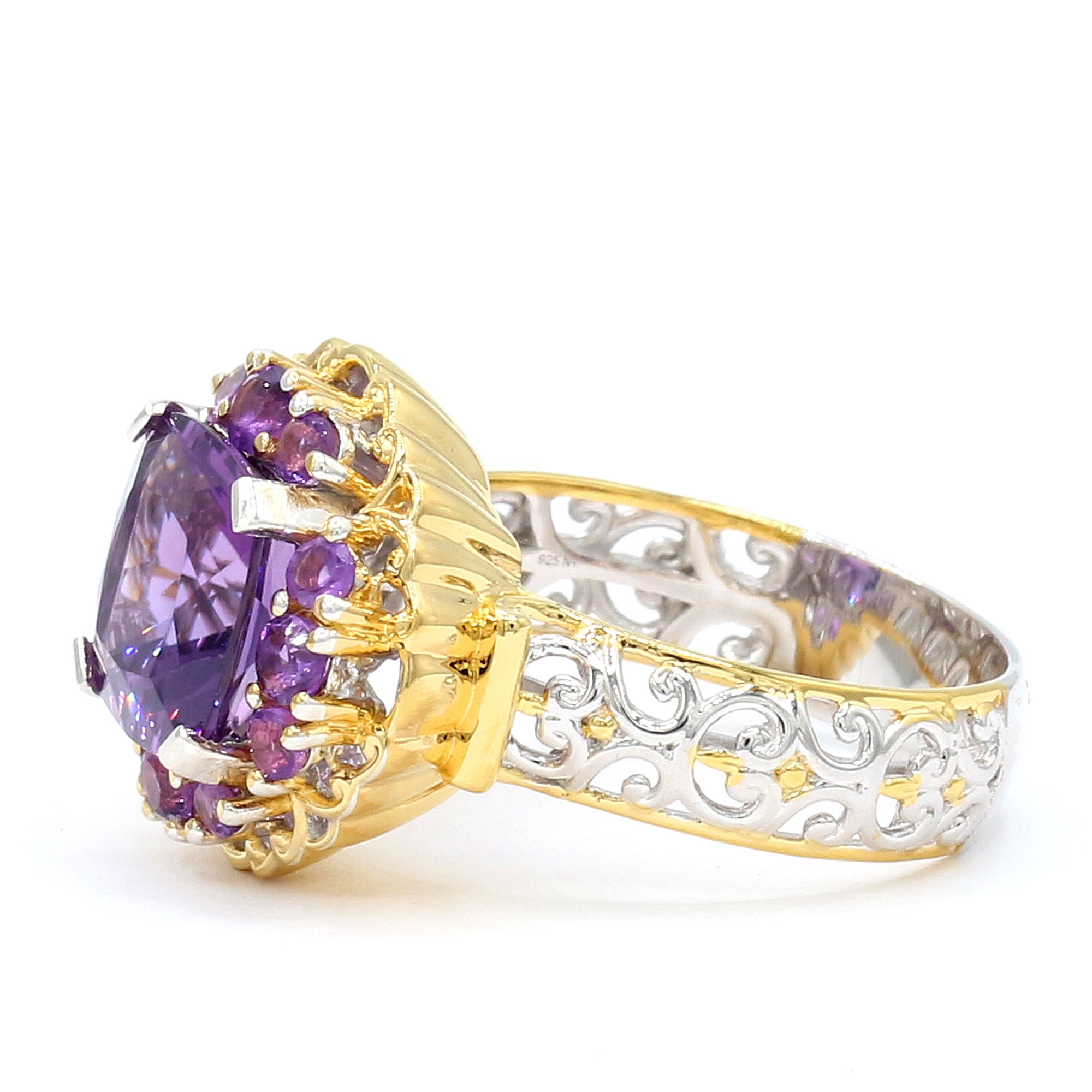 Gems en Vogue One-of-a-Kind 24K Palladium Silver 6.25ctw Ametista Amethyst Ring
