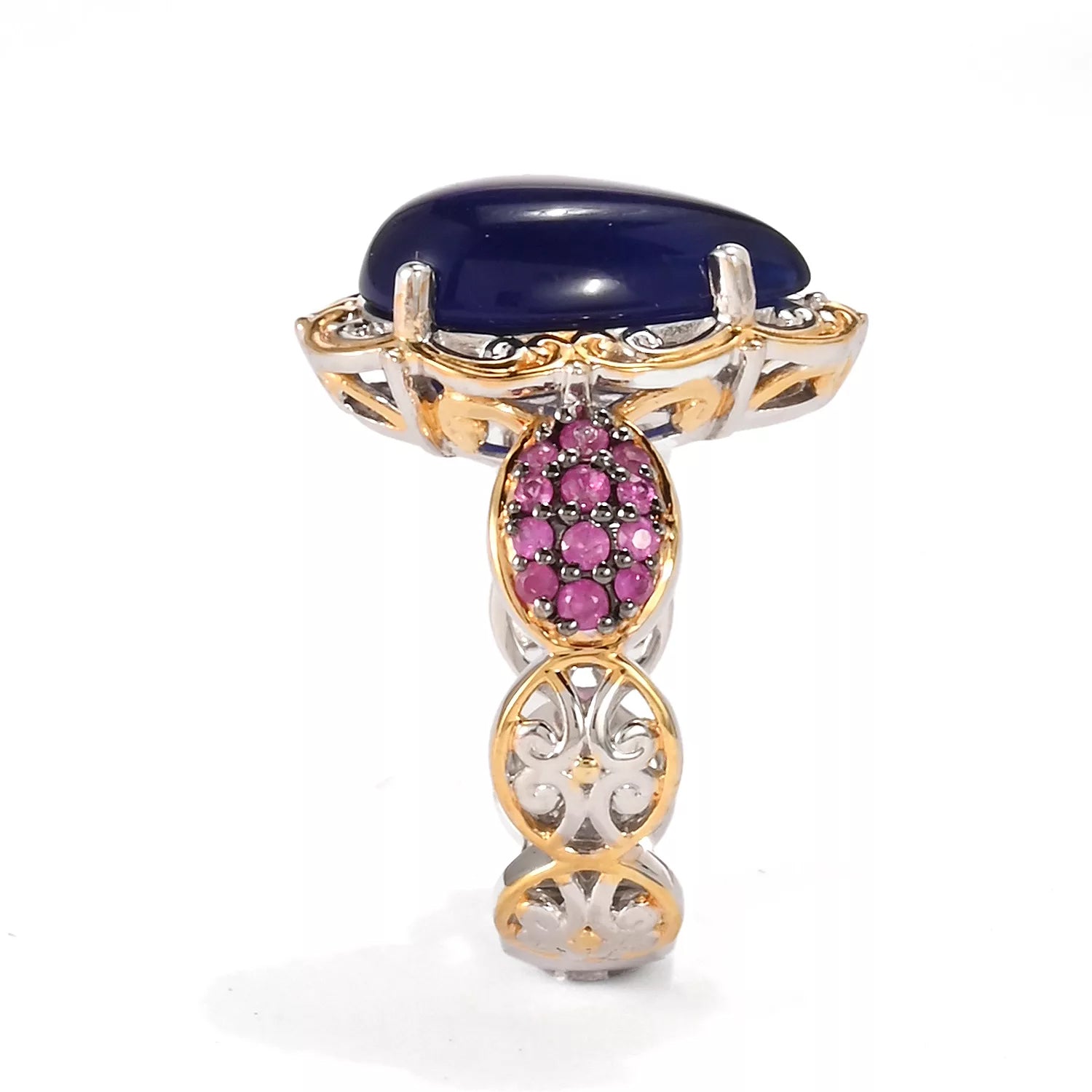 Gems en Vogue Pear Shape Sodalite & Ruby Ring