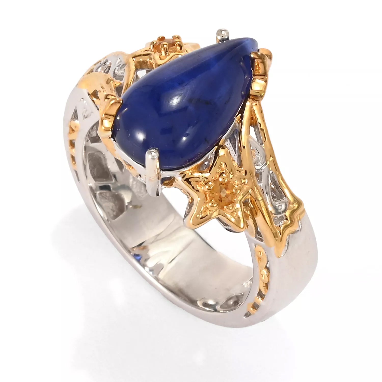 Gems en Vogue Sodalite & Citrine Shooting Star Ring