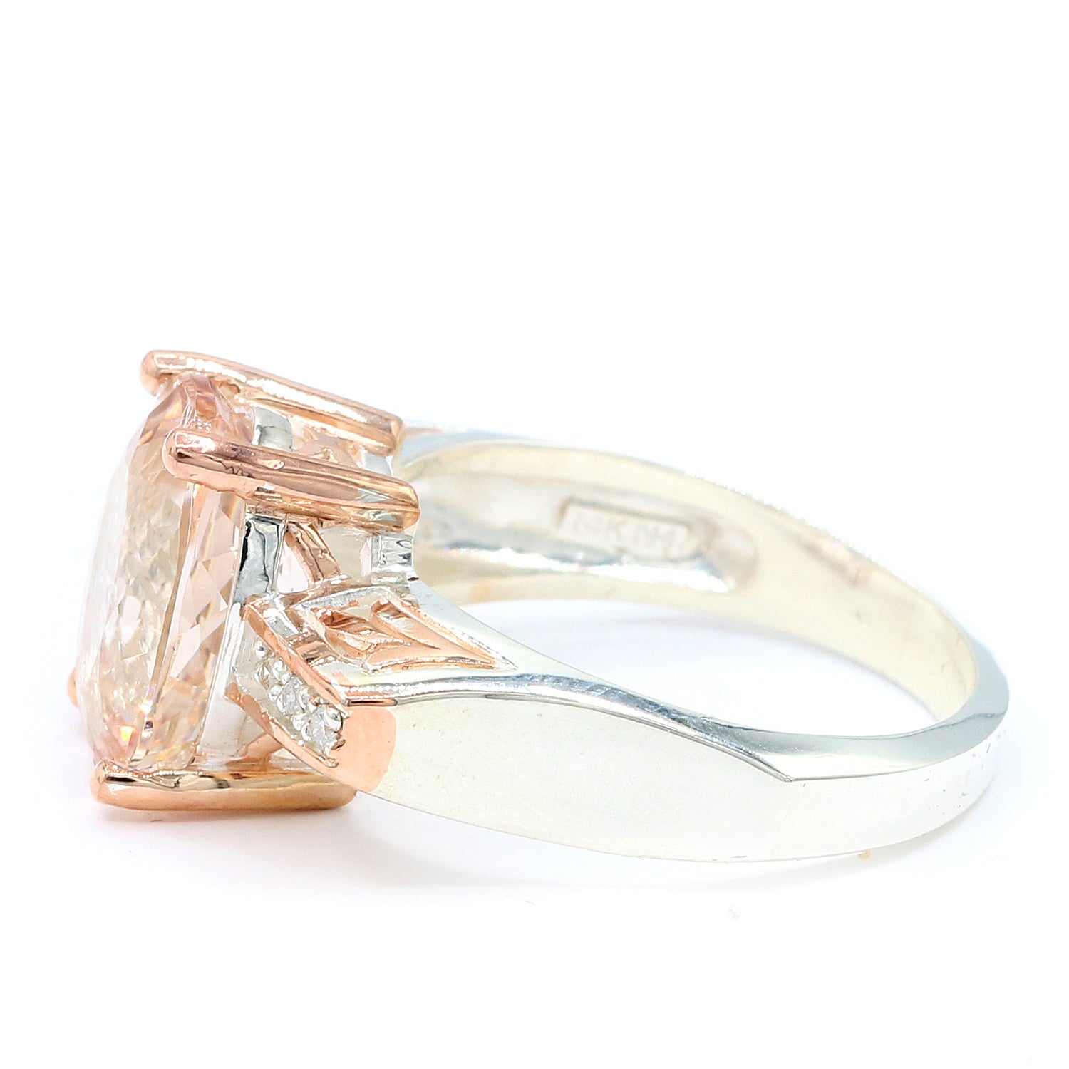 Michael's Originals One-of-a-kind 9.14ctw Pastel Morganite & Diamond Ring