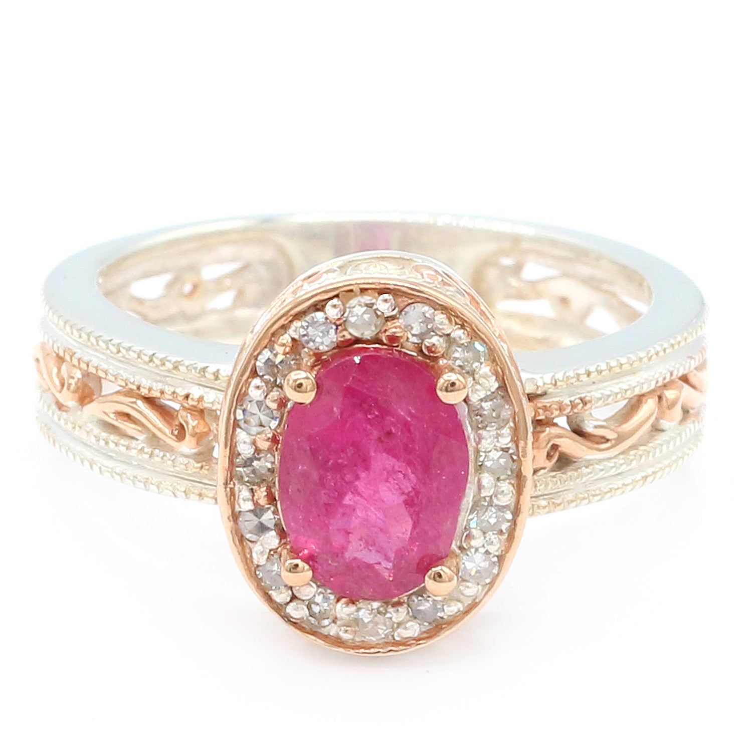 Michael's Originals One-of-a-kind 1.56ctw Rubellite & Diamond Ring