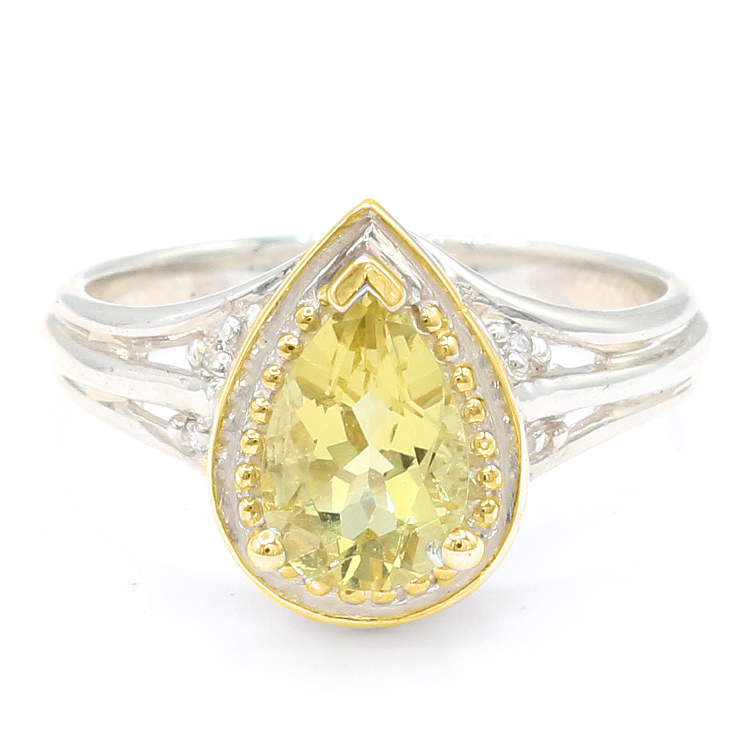 Michael's Originals One-of-a-kind 1.21ctw Yellow Beryl & Diamond Ring