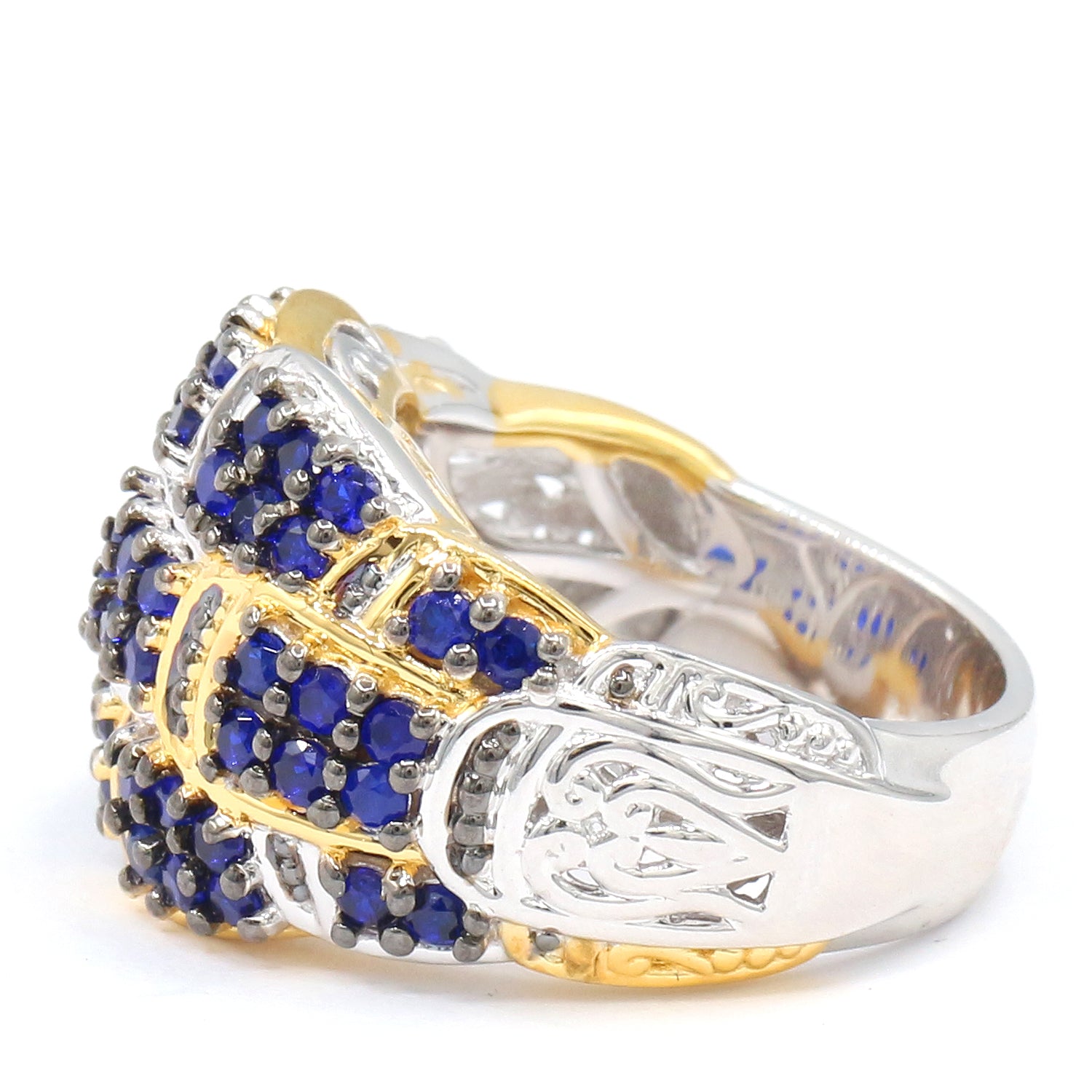 Gems en Vogue 1.60ctw Cobalt Blue Spinel Ring