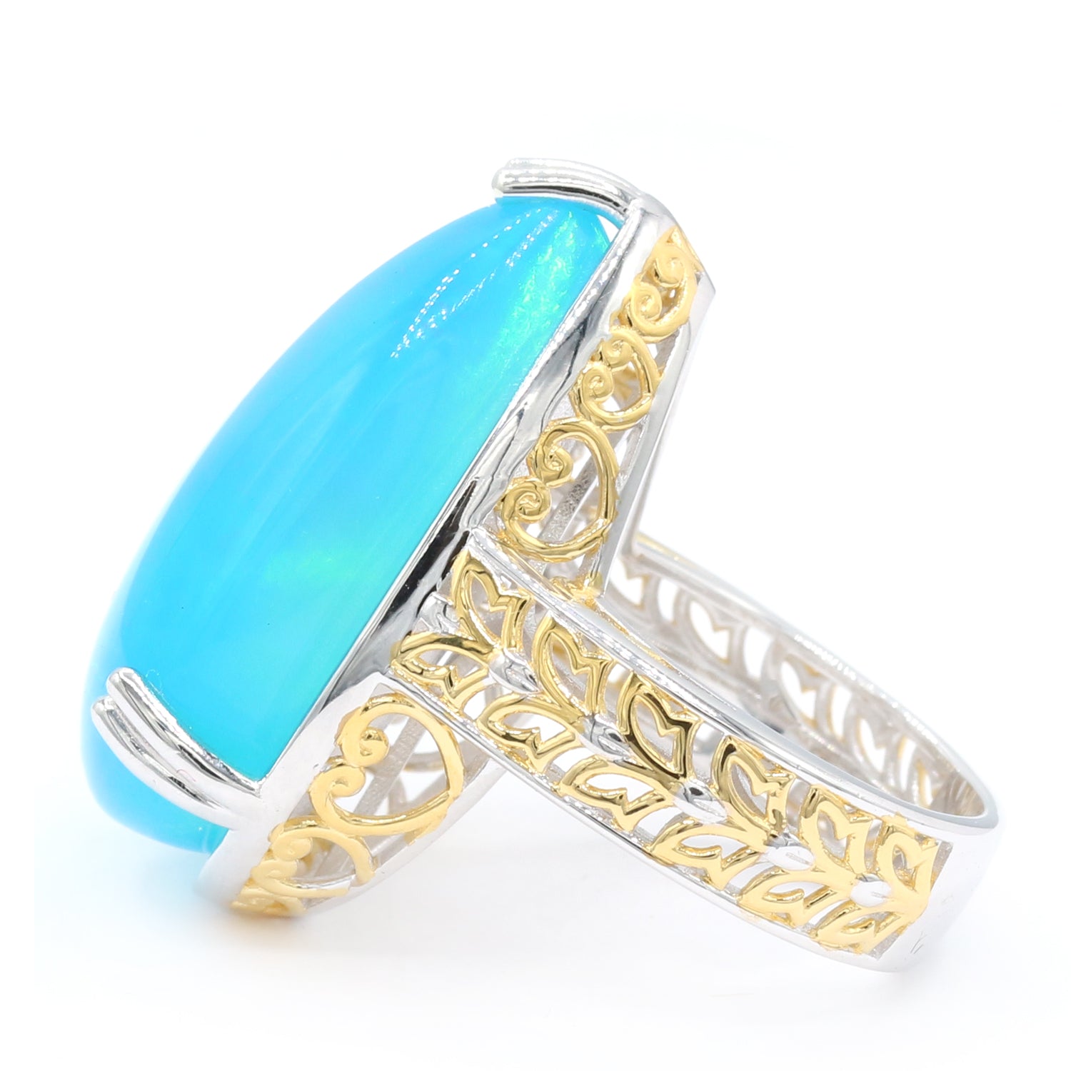 Limited Edition Gems en Vogue Luxe One-of-a-Kind 23.36ctw Paraiba Opal Ring