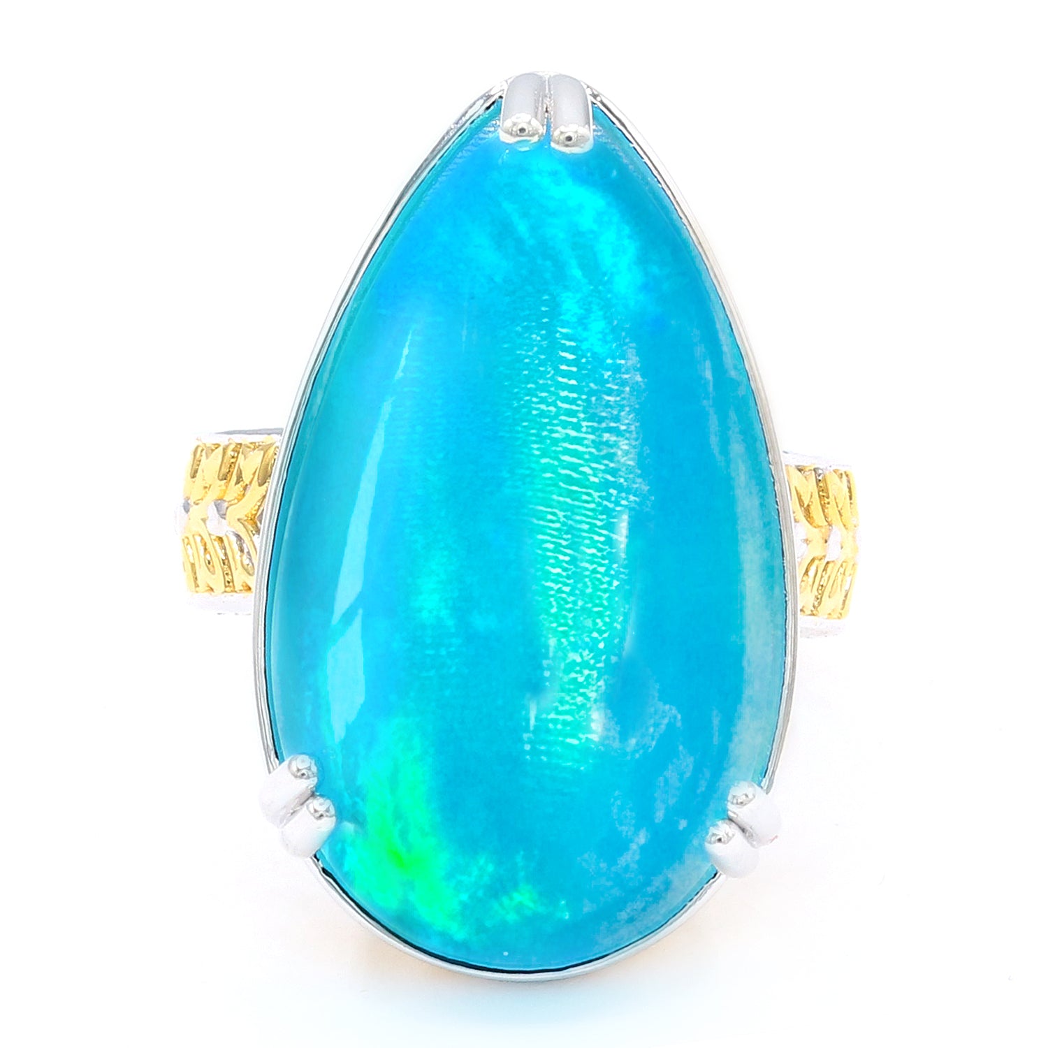 Limited Edition Gems en Vogue Luxe One-of-a-Kind 23.36ctw Paraiba Opal Ring