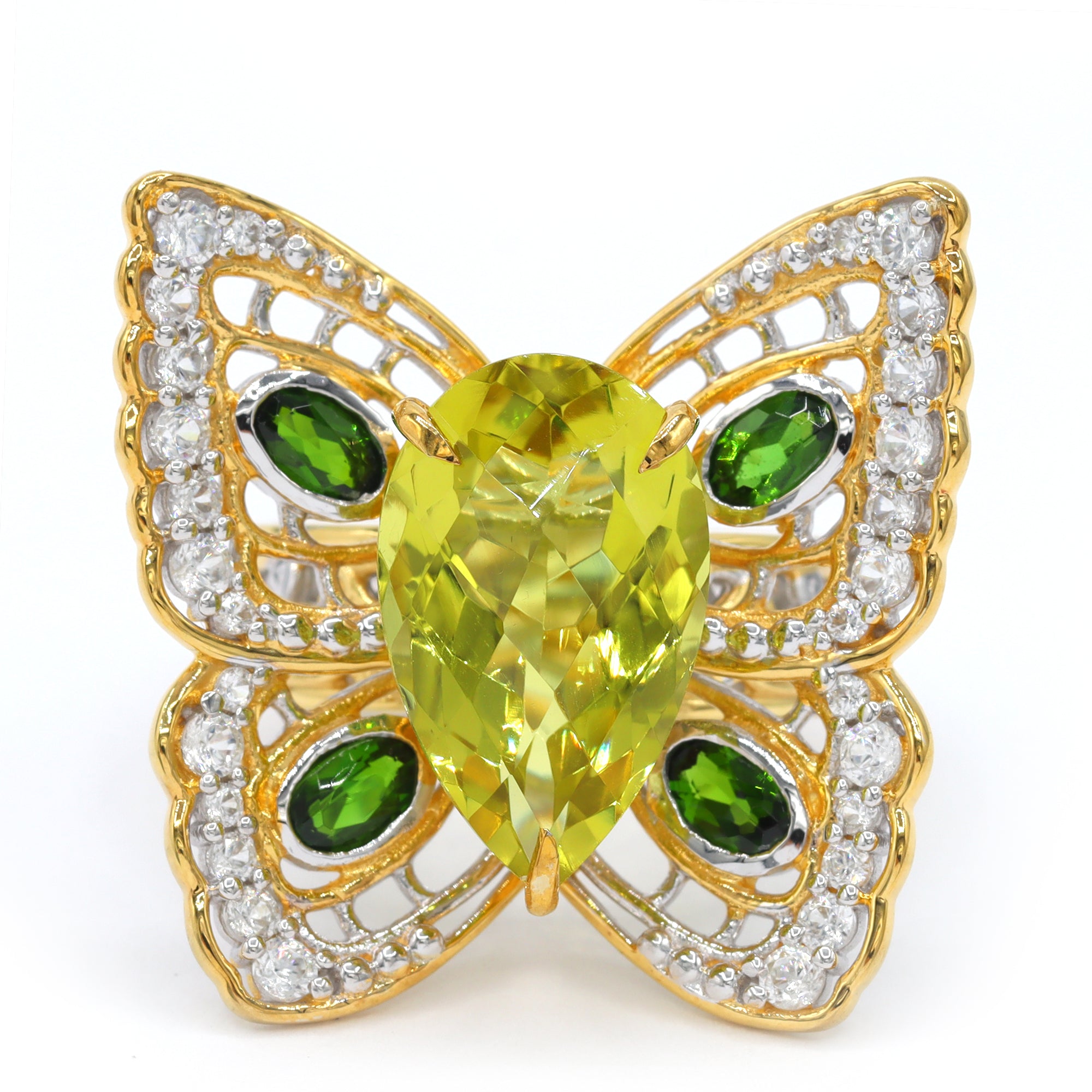 Bague Gems en Vogue or vert & Diopside chromifère 6,72 carats