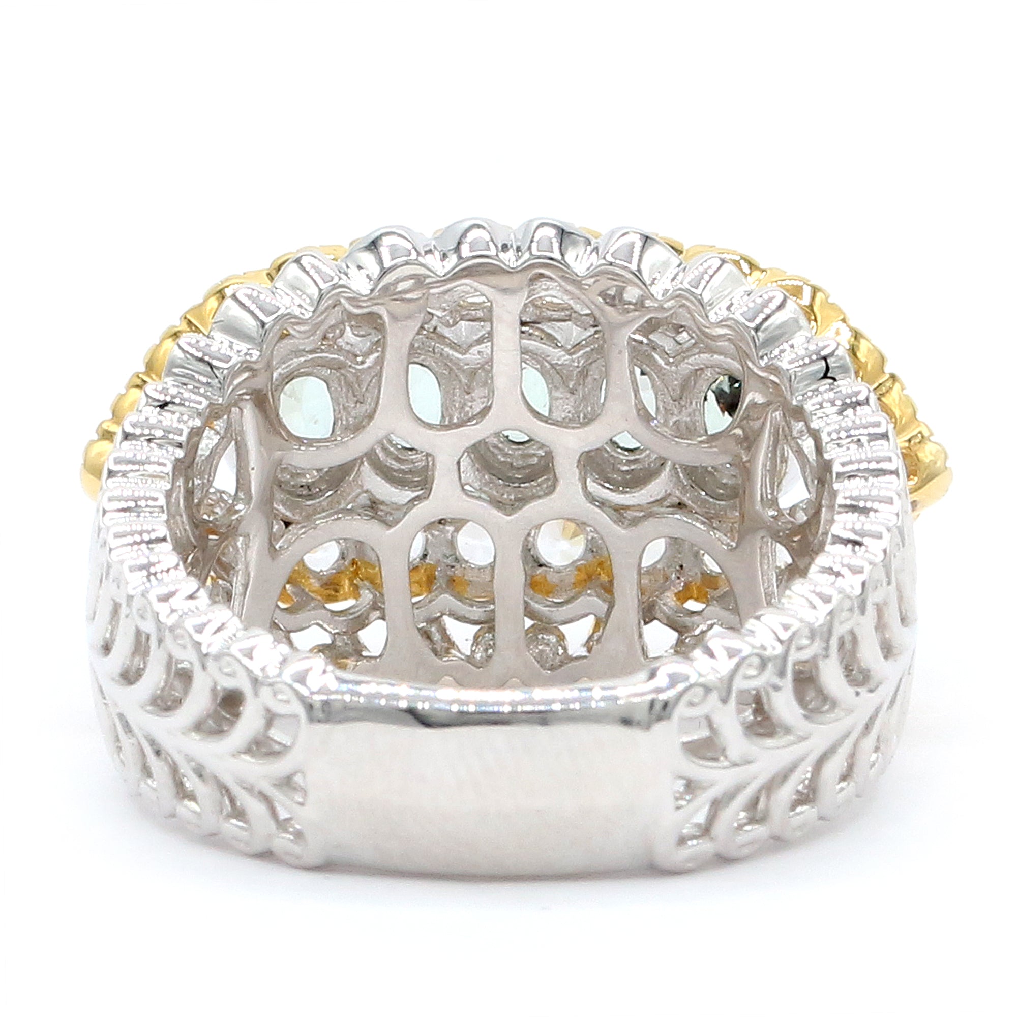 Gems en Vogue 24K Palladium Silver 2.27ctw Alexandrite & White Zircon Five Stone Ring