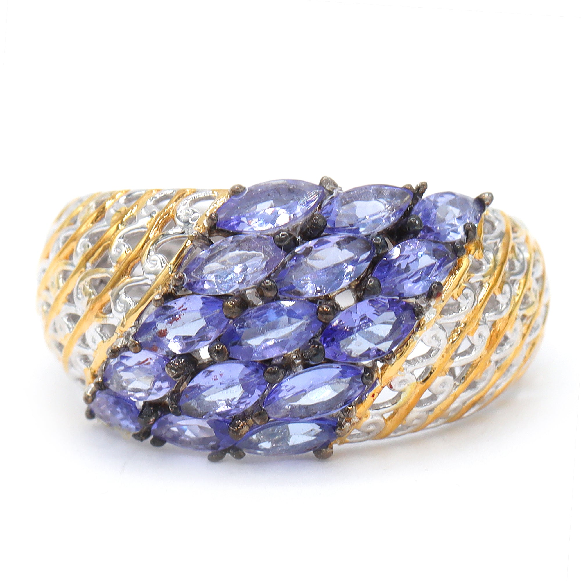Gems en Vogue One-of-a-Kind 24K Palladium Silver 2.25ctw Tanzanite Ring