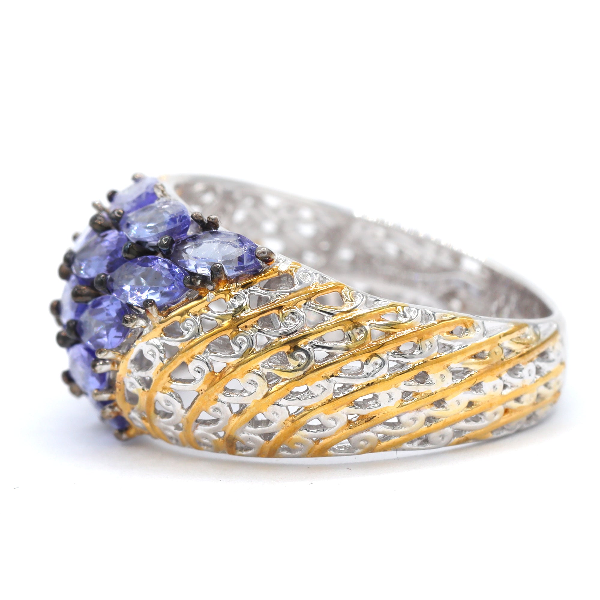 Gems en Vogue One-of-a-Kind 24K Palladium Silver 2.25ctw Tanzanite Ring