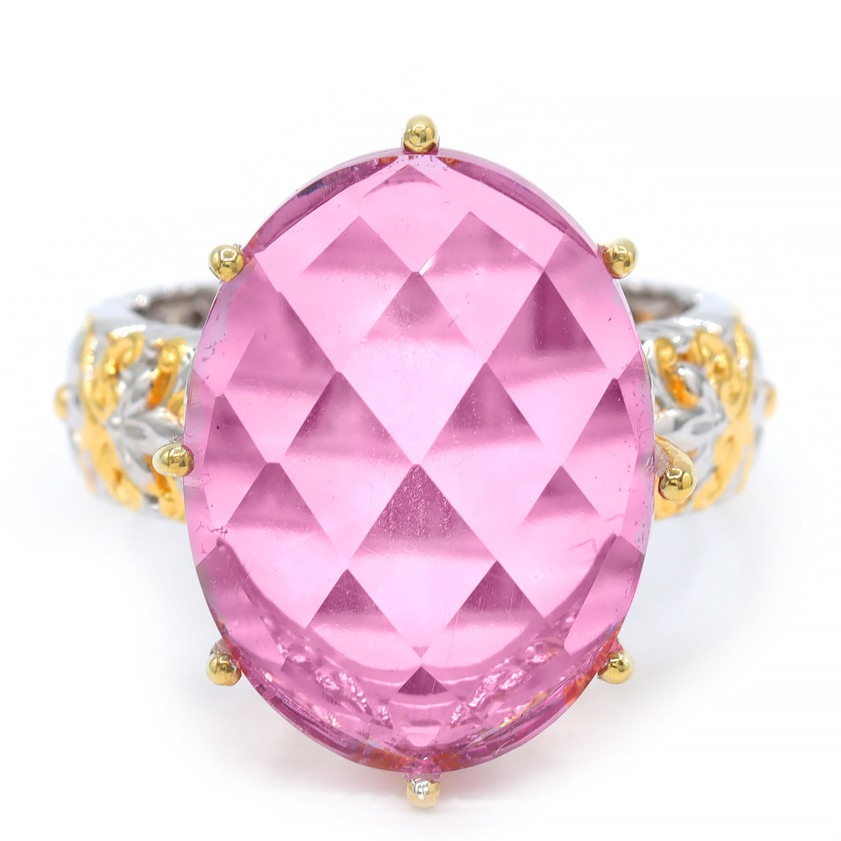 Bague Gems en Vogue Quartz couleur tanzanite et zircons blancs 3,87 carats