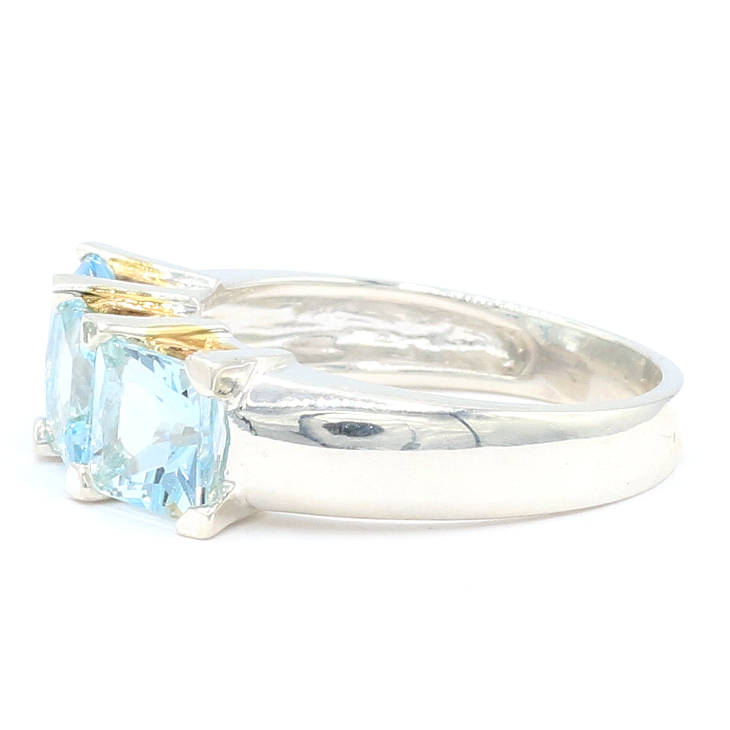 Michael's Originals One-of-a-kind 2.88ctw Aquamarine Three Stone Ring