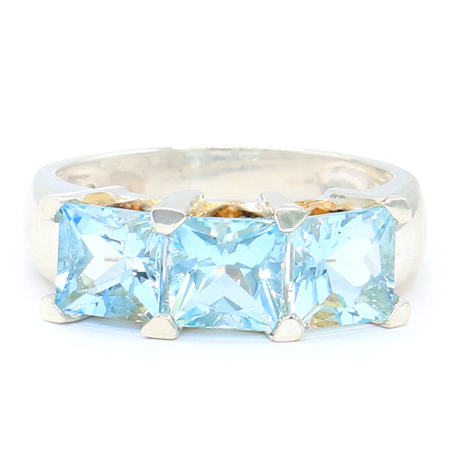 Michael's Originals One-of-a-kind 2.88ctw Aquamarine Three Stone Ring