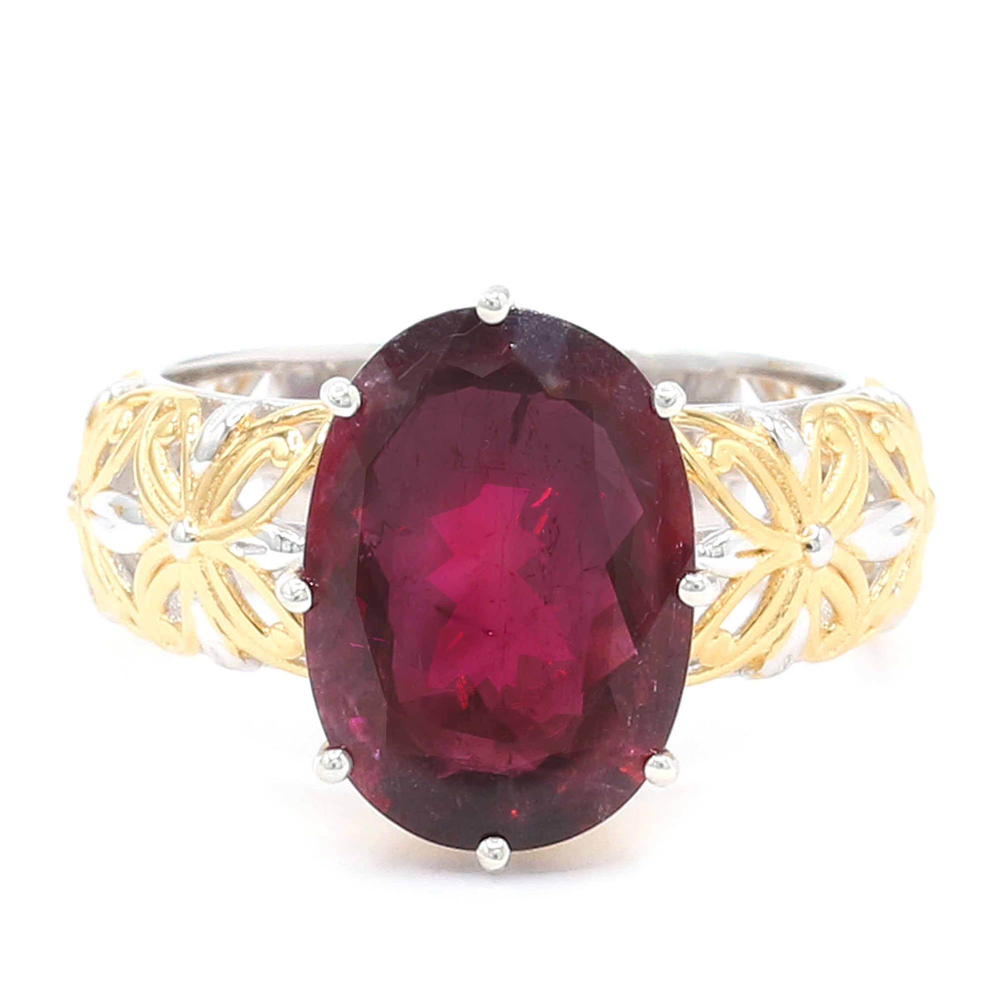 Couture Gems One-of-a-Kind 24K Palladium Silver 4.78ctw Rubellite Ring