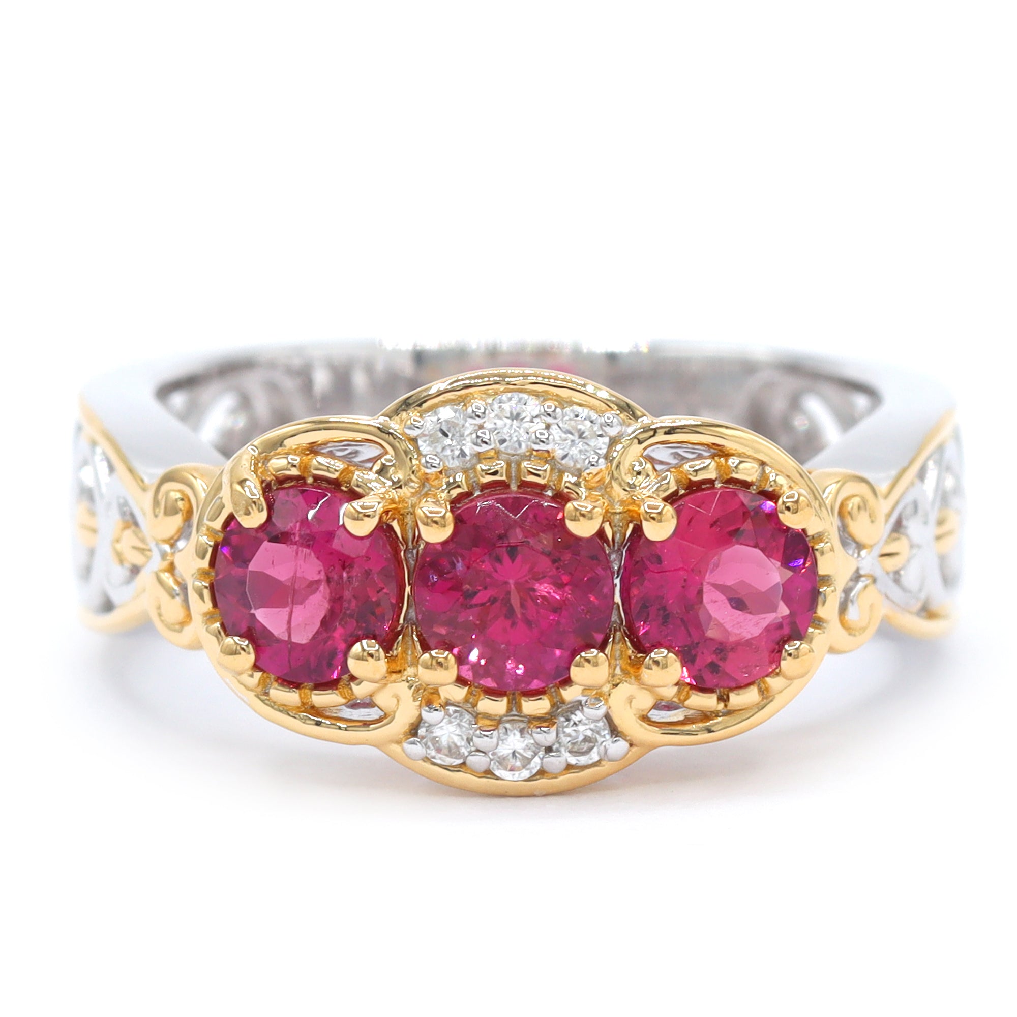 Bague à halo en aigue-marine de Tanzanie et zircon blanc 4,06 carats en argent et palladium 24K, pièce unique Couture Gems