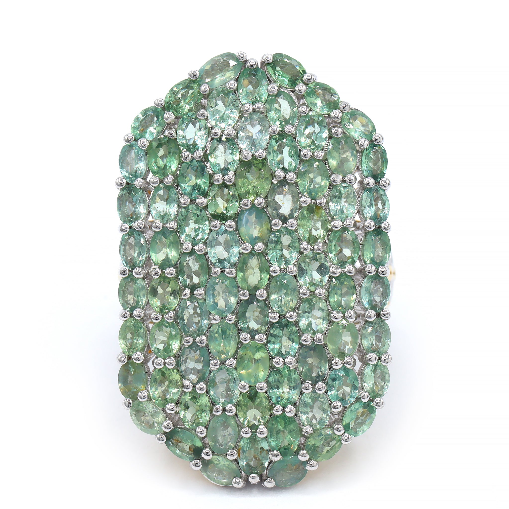 Couture Gems One-of-a-Kind 24K Palladium Silver 9.00ctw Alexandrite Cluster Ring