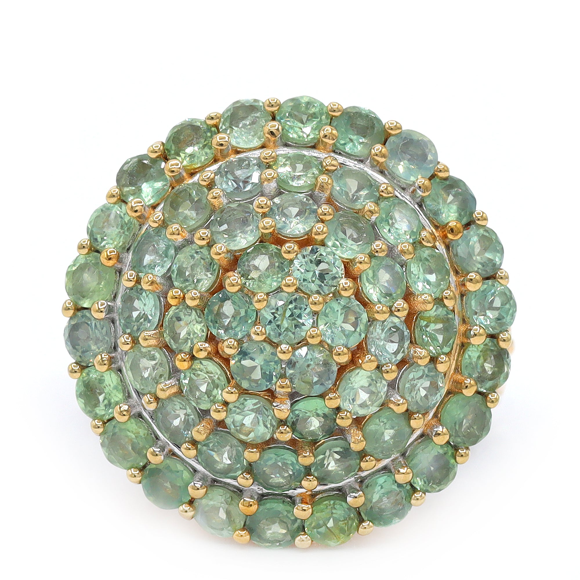 Couture Gems One-of-a-Kind 24K Palladium Silver 6.04ctw Alexandrite Cluster Ring